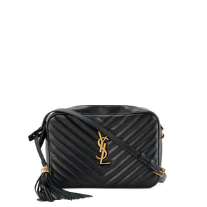 SAINT LAURENT - Sac à bandoulière Lou Saint Laurent en cuir noir