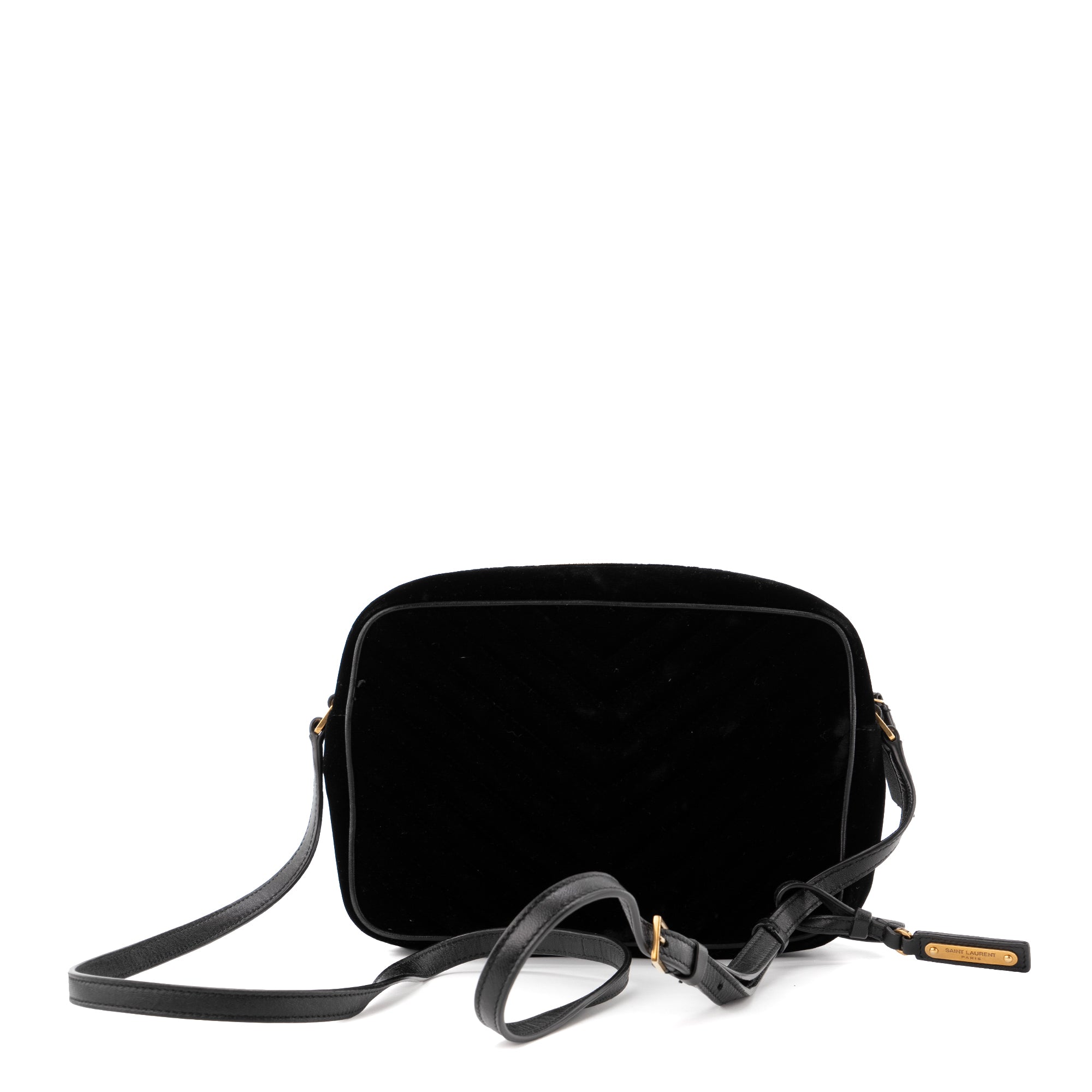 SAINT LAURENT - Sac à bandoulière Lou Saint Laurent en velours noir