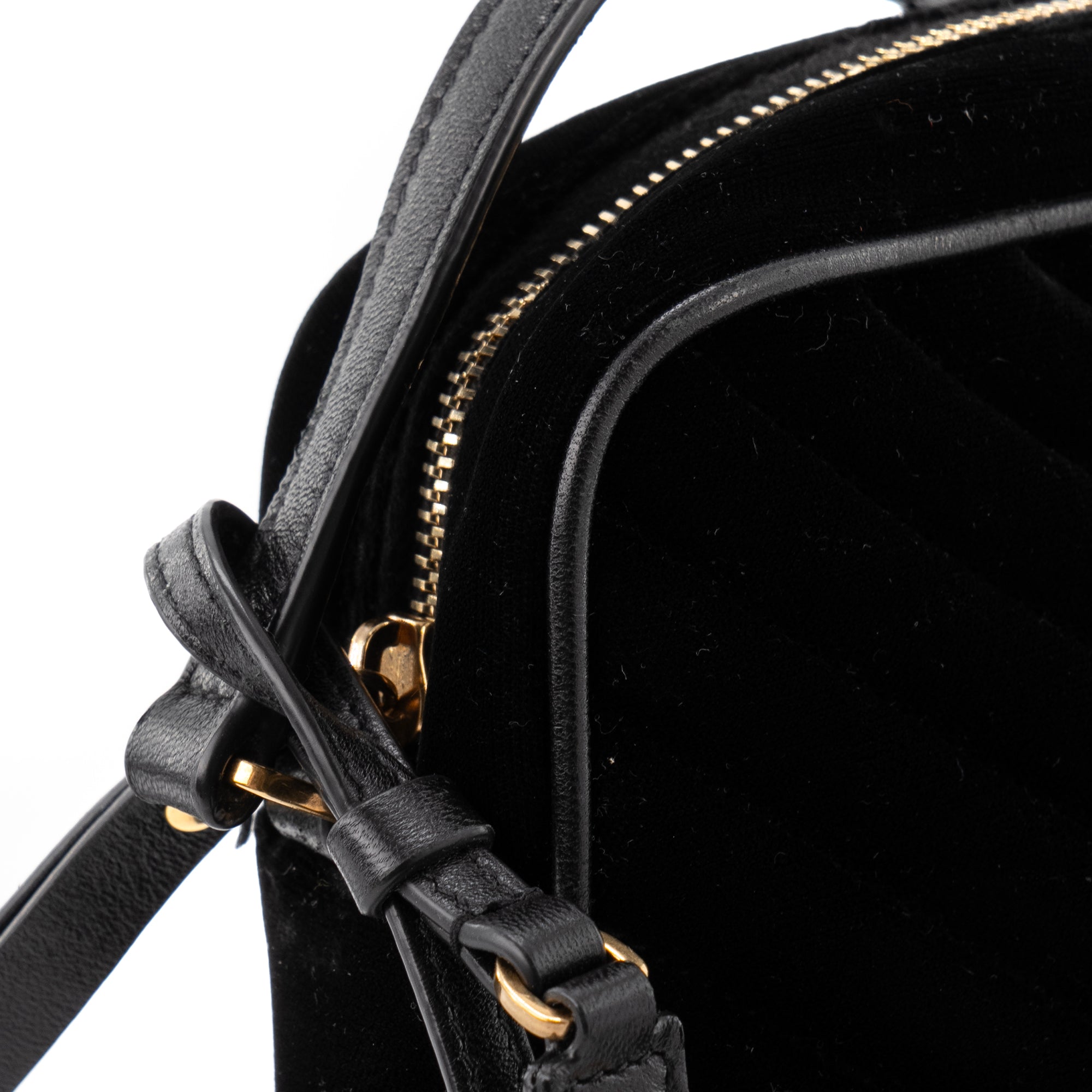 SAINT LAURENT - Sac à bandoulière Lou Saint Laurent en velours noir