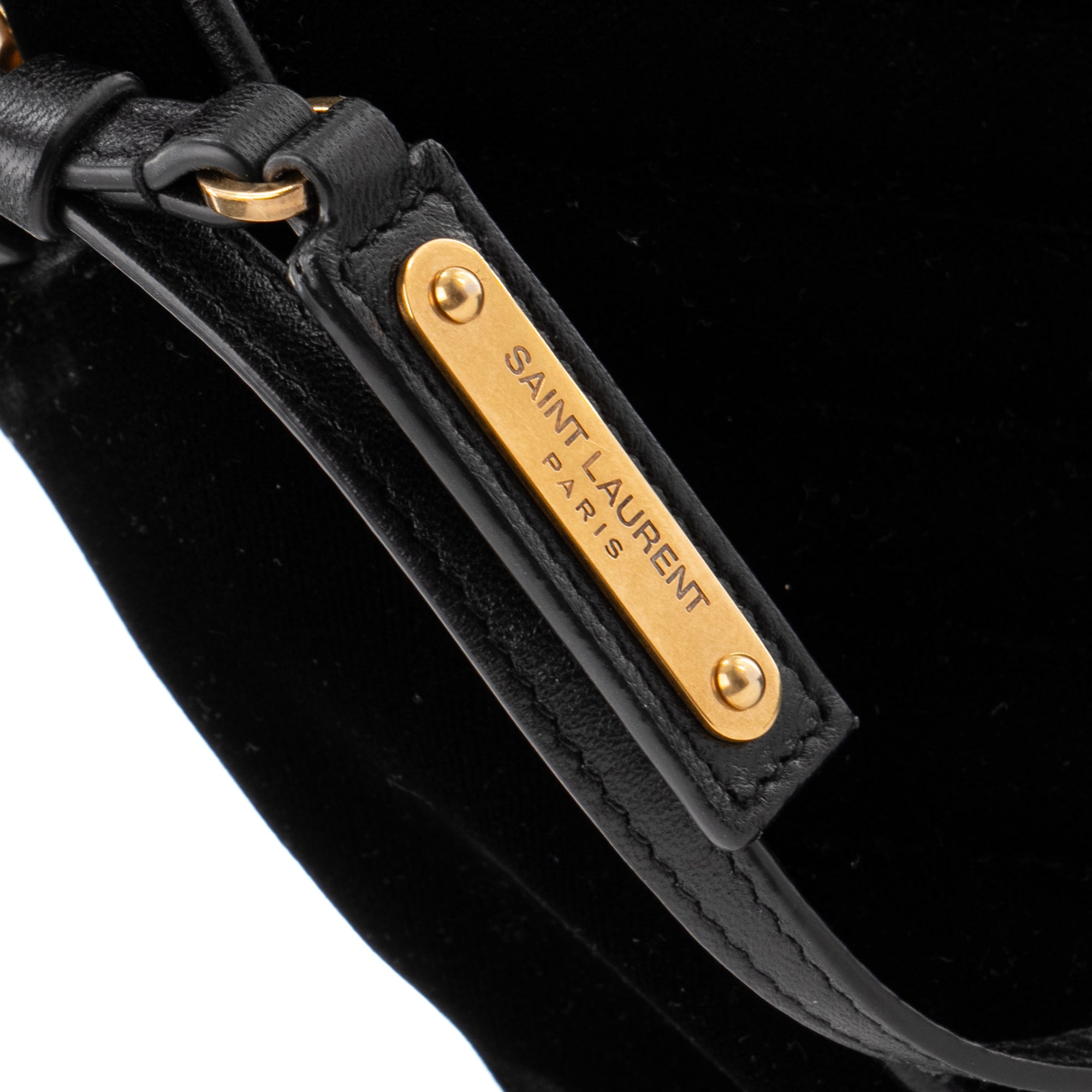 SAINT LAURENT - Sac à bandoulière Lou Saint Laurent en velours noir