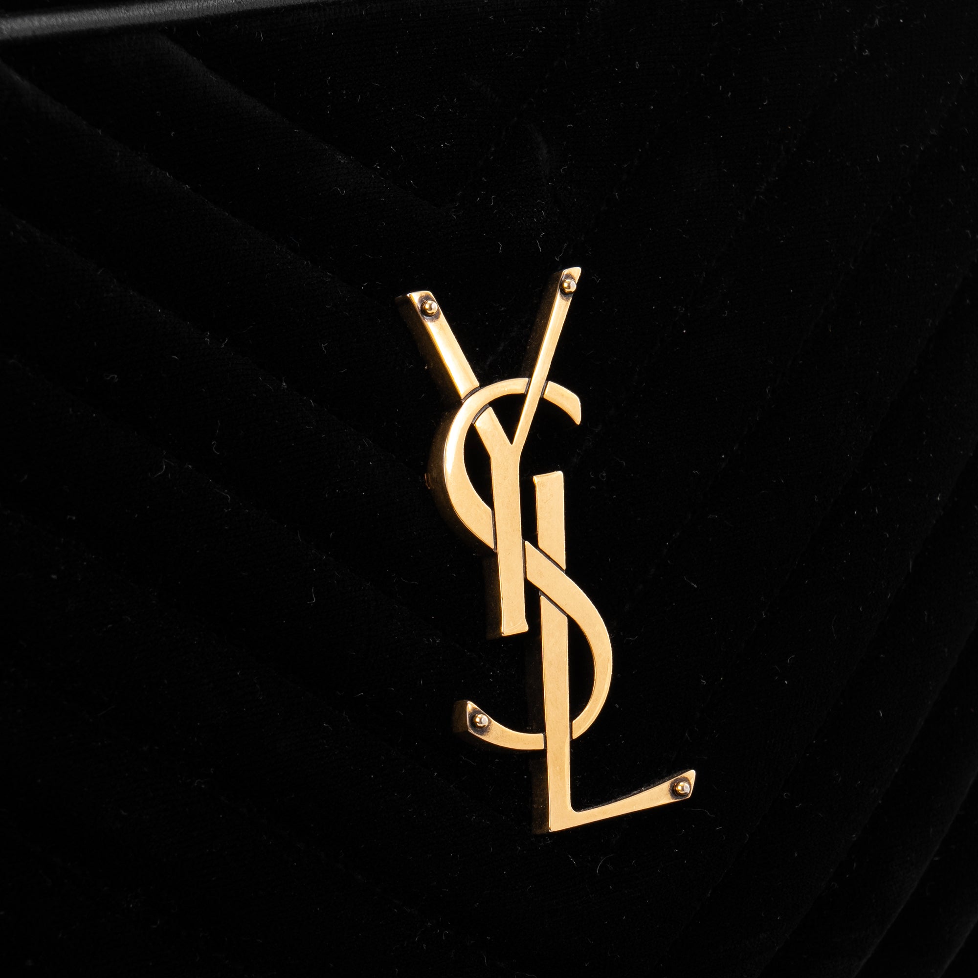 SAINT LAURENT - Sac à bandoulière Lou Saint Laurent en velours noir