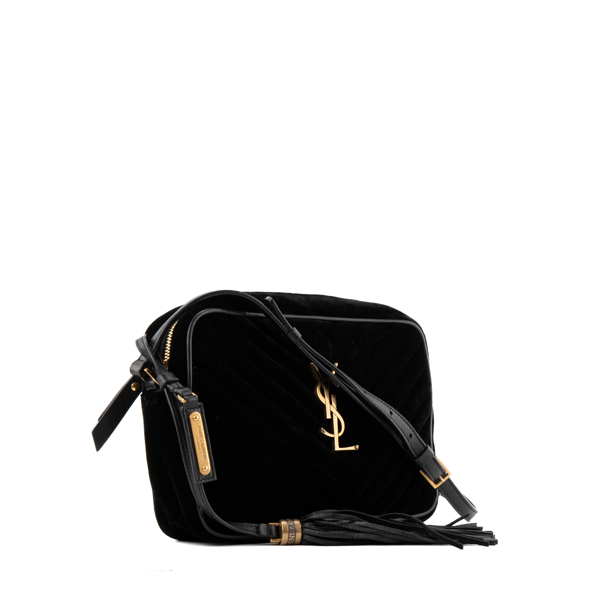 SAINT LAURENT - Sac à bandoulière Lou Saint Laurent en velours noir