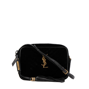 SAINT LAURENT - Sac à bandoulière Lou Saint Laurent en velours noir