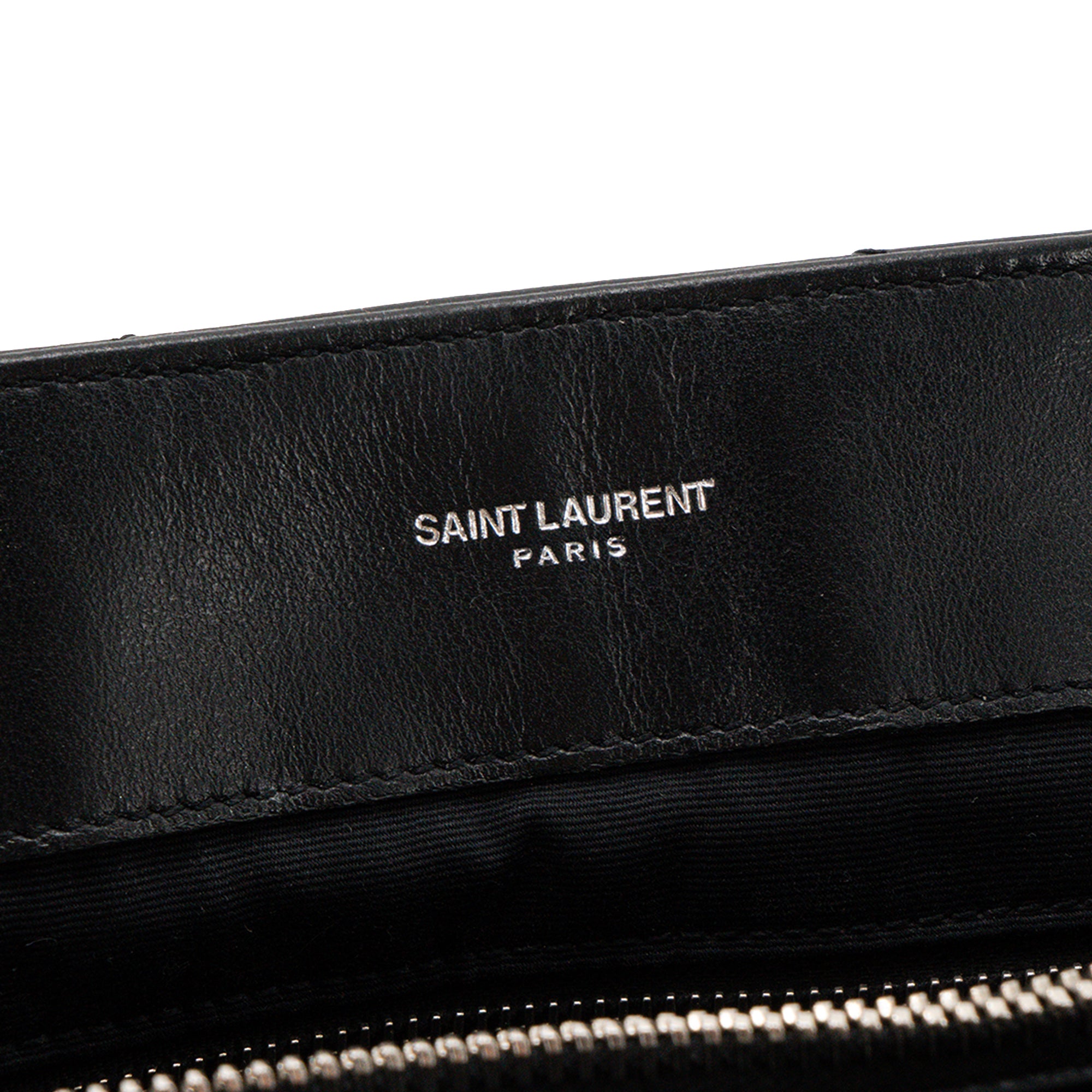 SAINT LAURENT - Sac à bandoulière Loulou GM Saint Laurent en cuir lisse noir