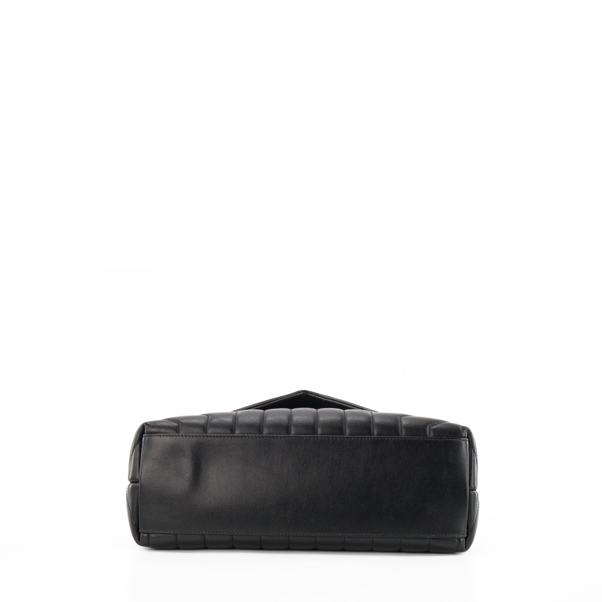 SAINT LAURENT - Sac à bandoulière Loulou Medium Saint Laurent en cuir lisse noir