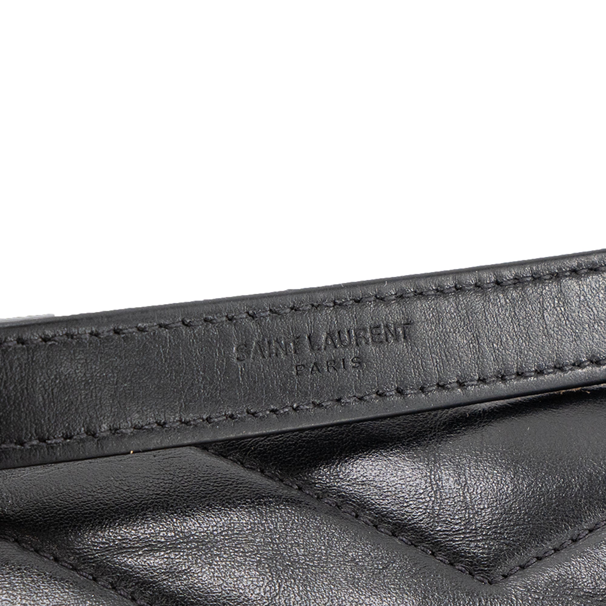 SAINT LAURENT - Sac à bandoulière Loulou Medium Saint Laurent en cuir lisse noir