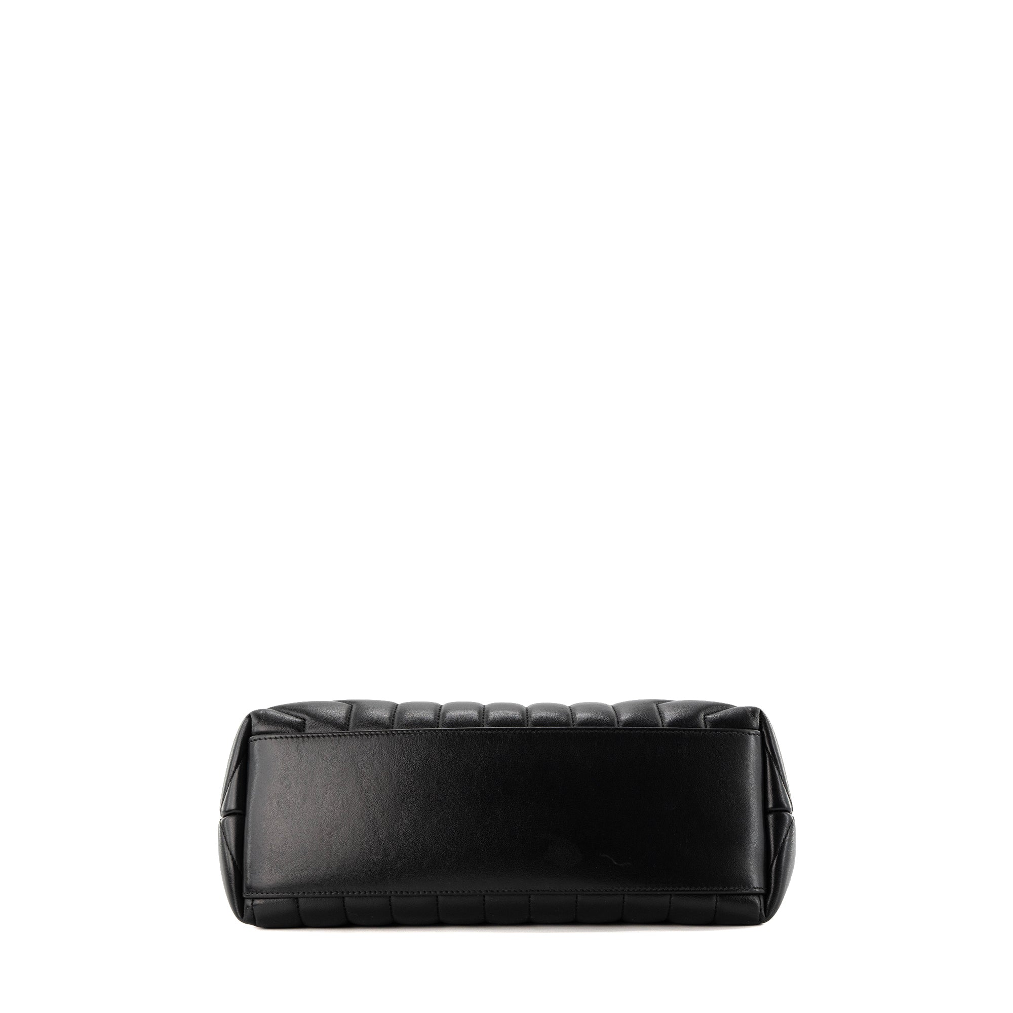 SAINT LAURENT - Sac à bandoulière Loulou Medium Saint Laurent en cuir lisse noir