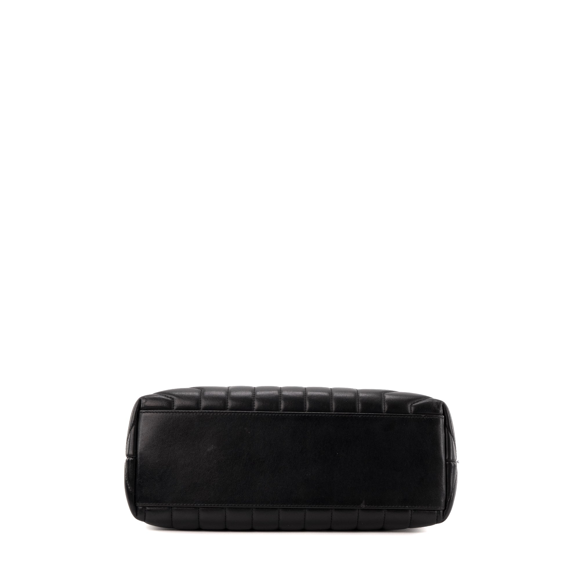 SAINT LAURENT - Sac à bandoulière Loulou medium Saint Laurent en cuir lisse noir full black