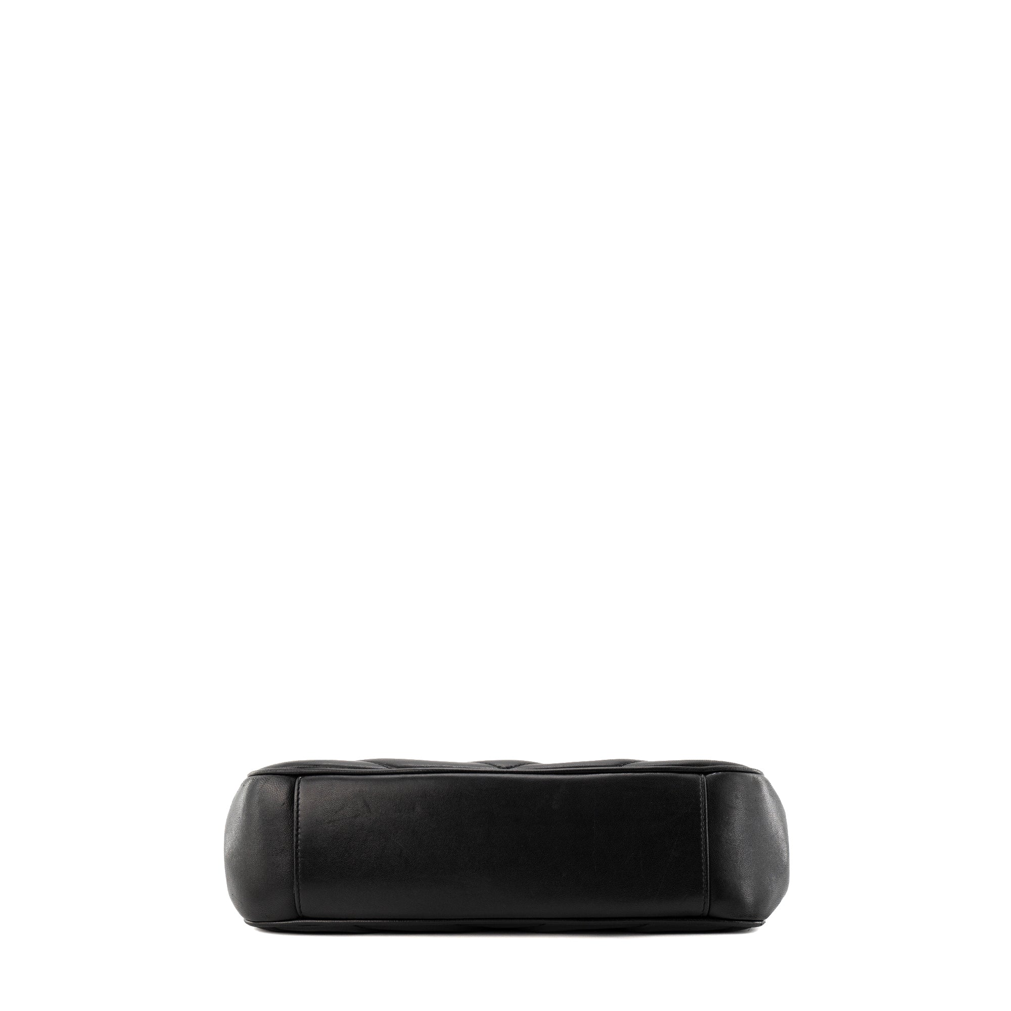 SAINT LAURENT - Sac à bandoulière Loulou medium Saint Laurent en cuir lisse noir