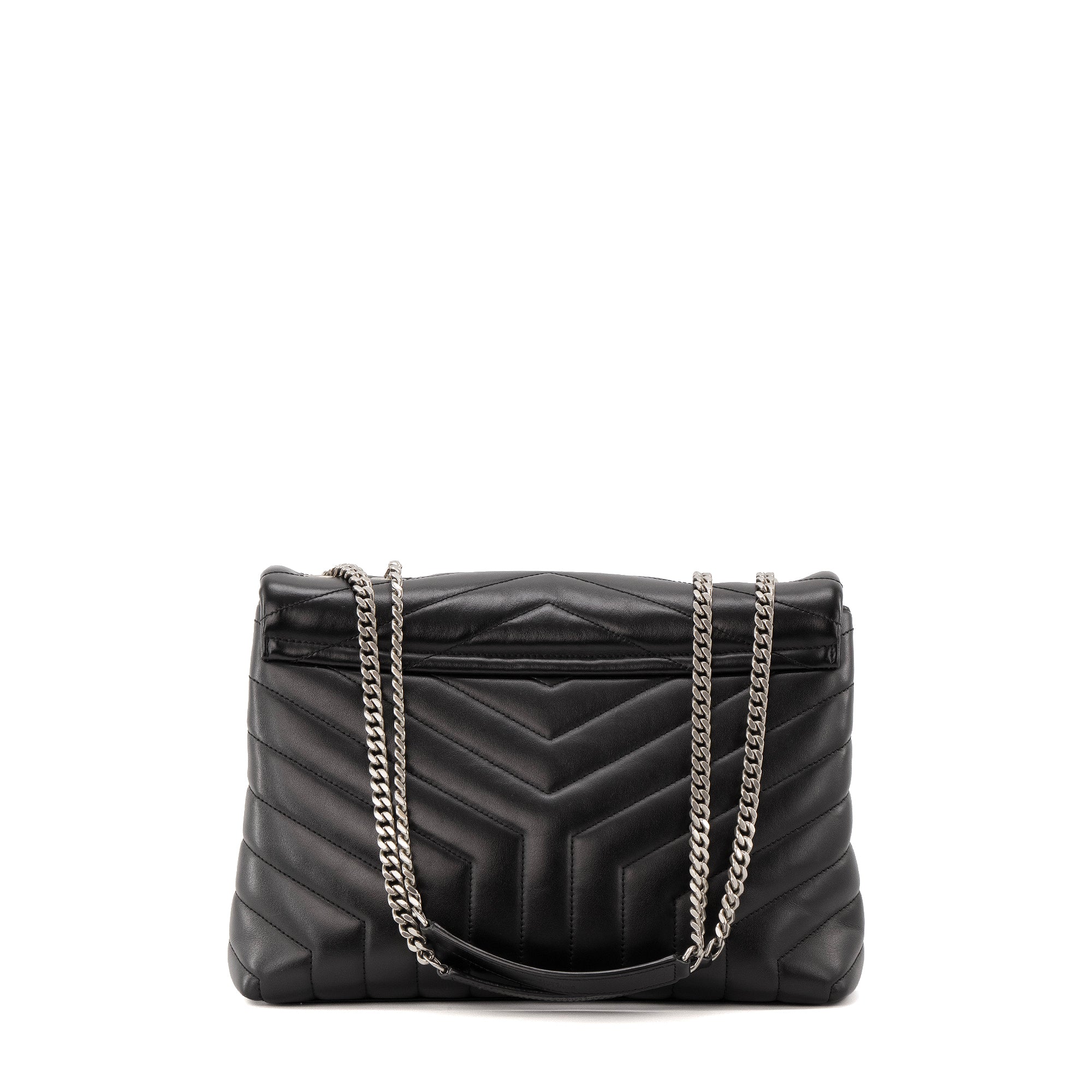 SAINT LAURENT - Sac à bandoulière Loulou Medium Saint Laurent en cuir noir