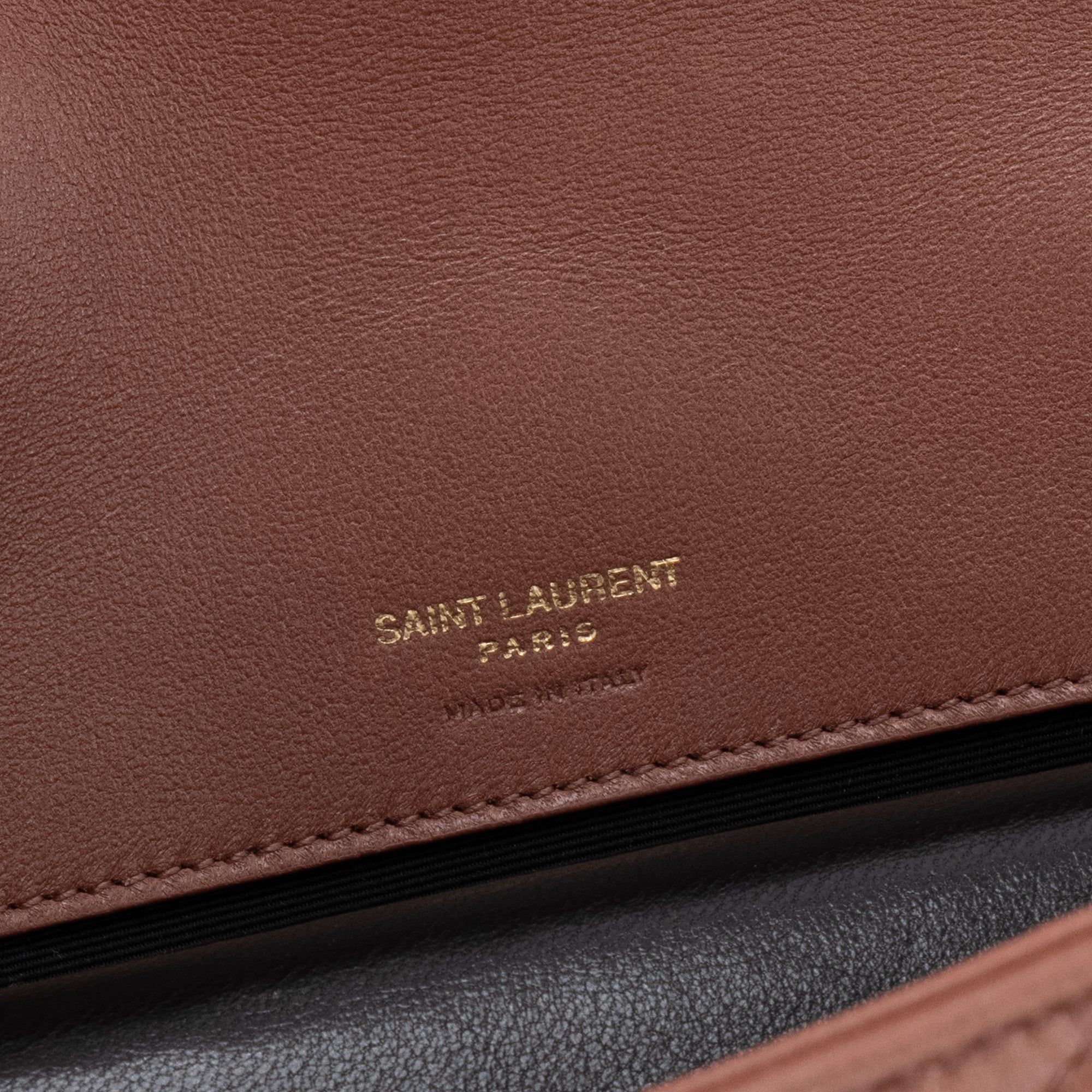 SAINT LAURENT - Sac à bandoulière Loulou medium Saint Laurent en cuir vieux rose