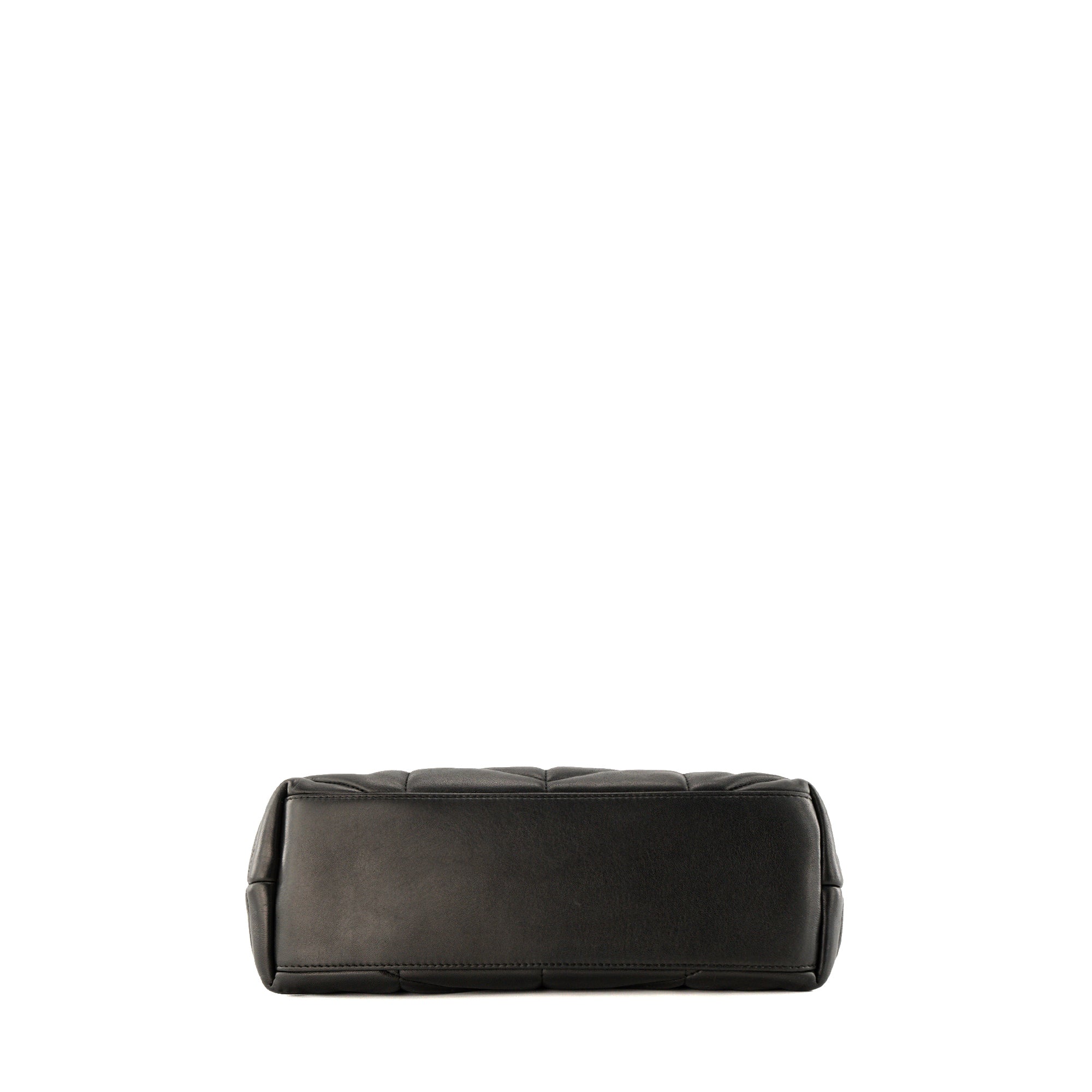 SAINT LAURENT - Sac à bandoulière Loulou Puffer Small Saint Laurent en cuir lisse noir