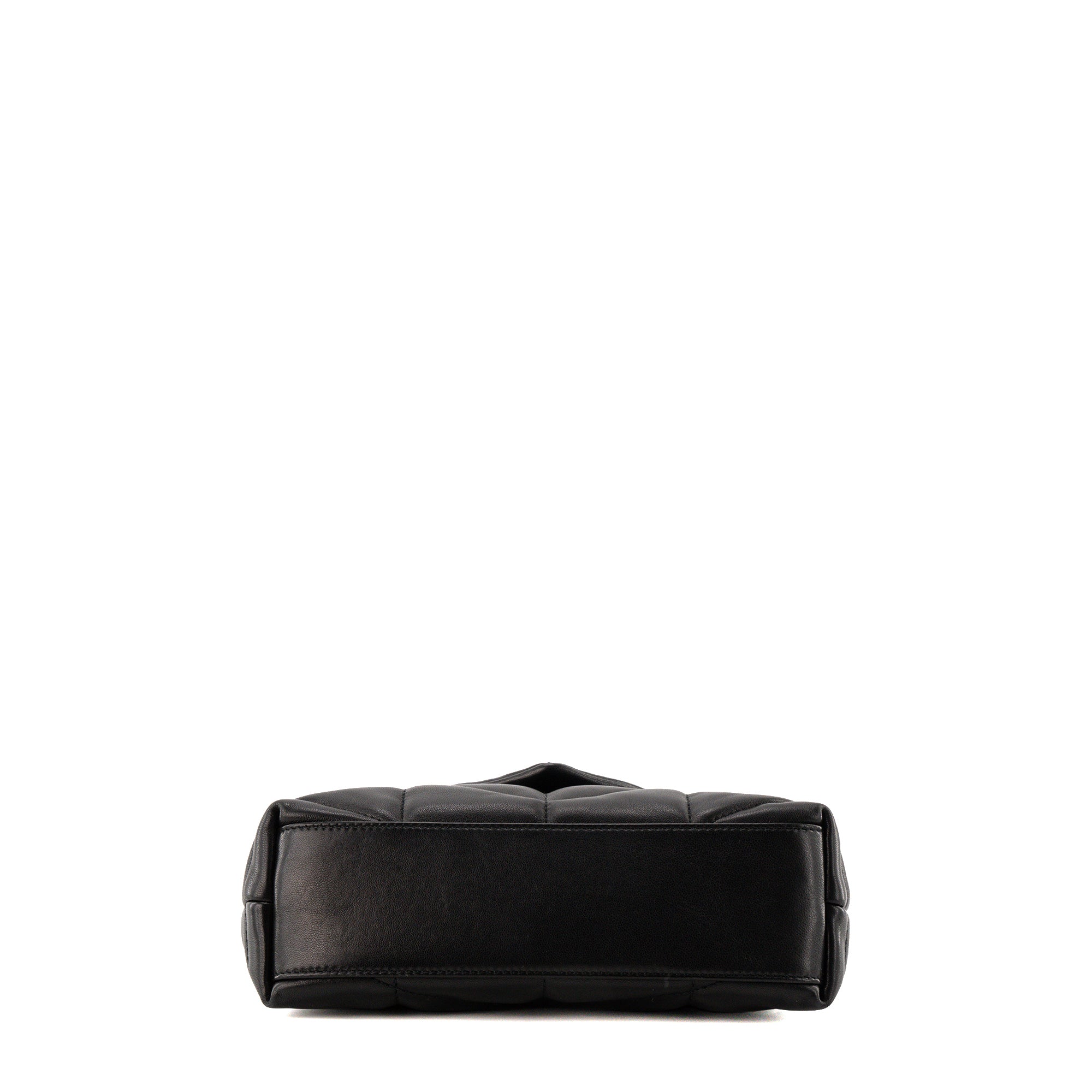 SAINT LAURENT - Sac à bandoulière Loulou Puffer Toy Saint Laurent en cuir lisse noir