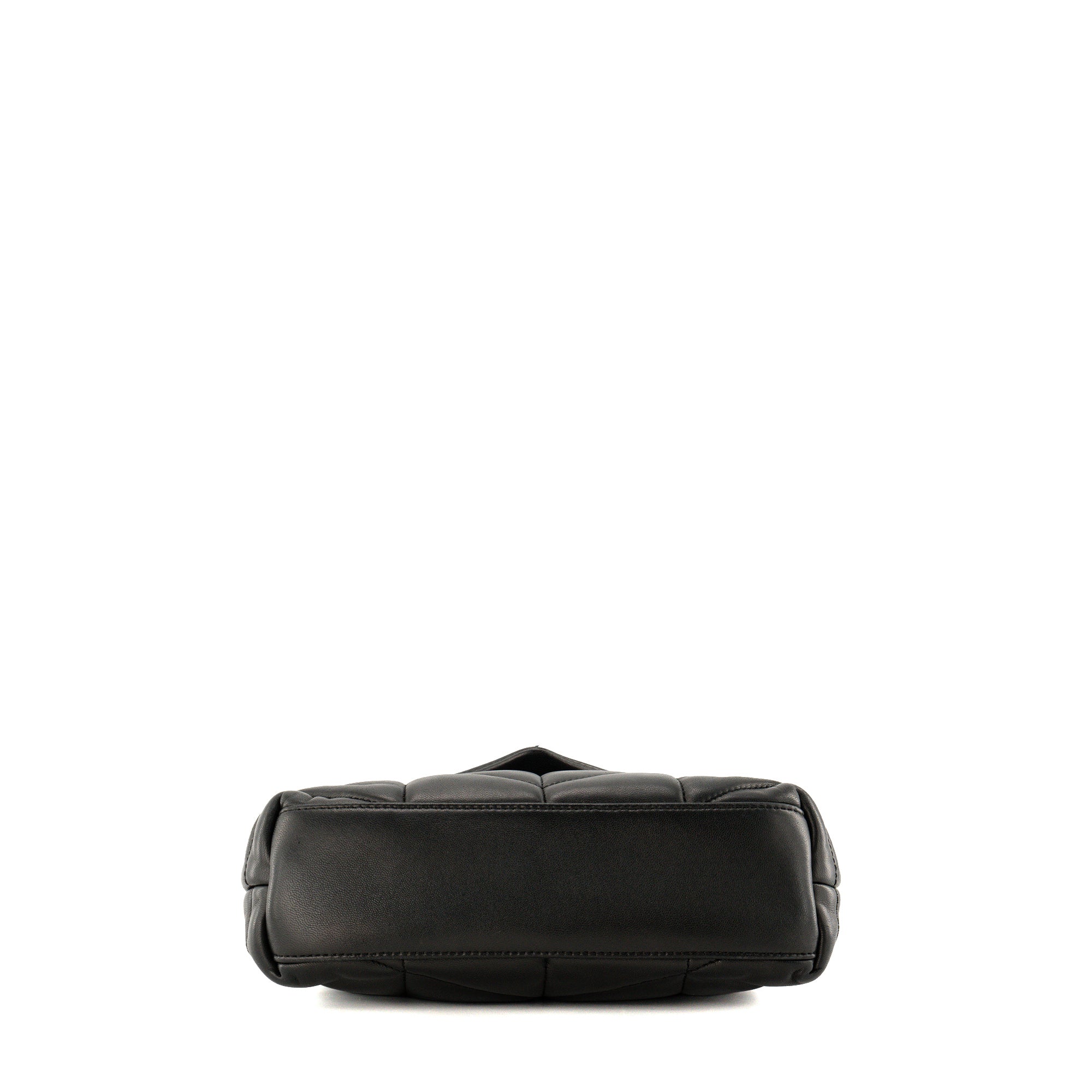 SAINT LAURENT - Sac à bandoulière Loulou Puffer Toy Saint Laurent en cuir lisse noir