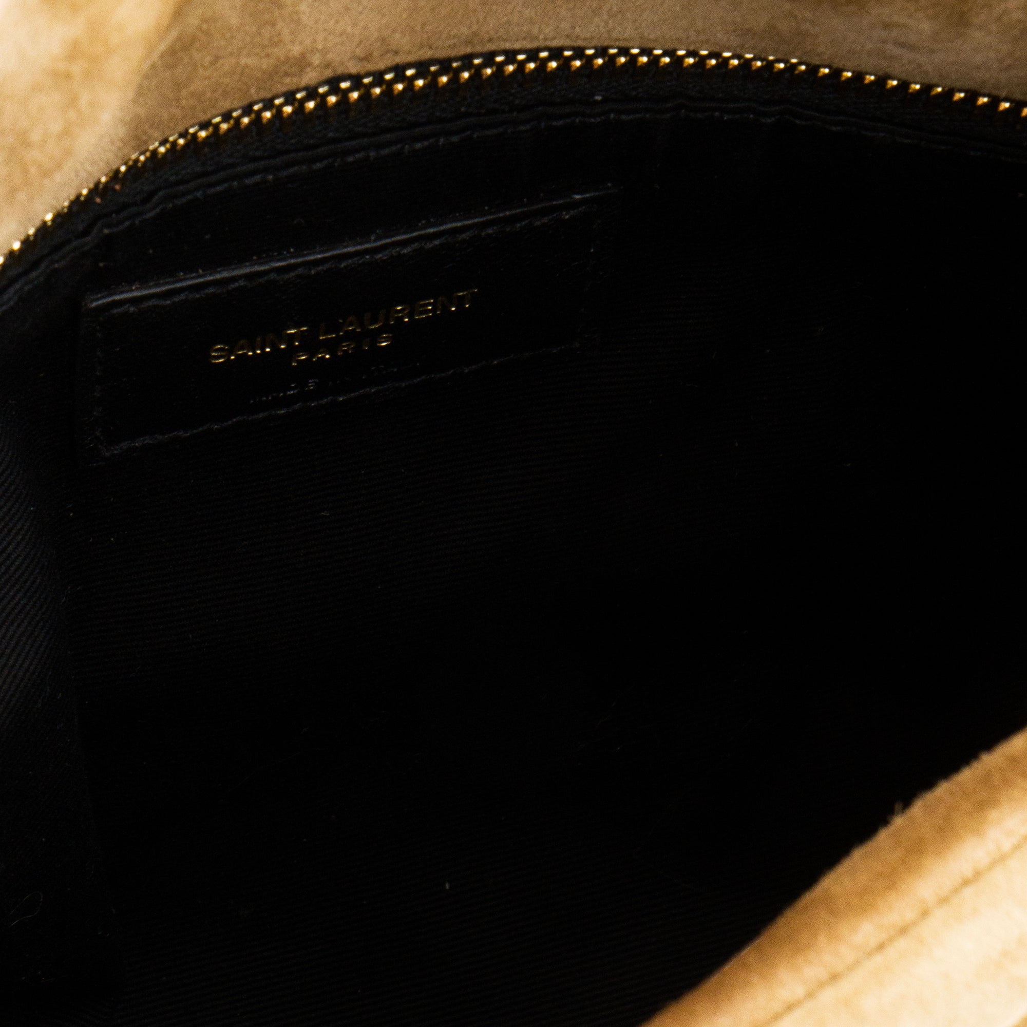 SAINT LAURENT - Sac à bandoulière Loulou Puffer Toy Saint Laurent en daim marron