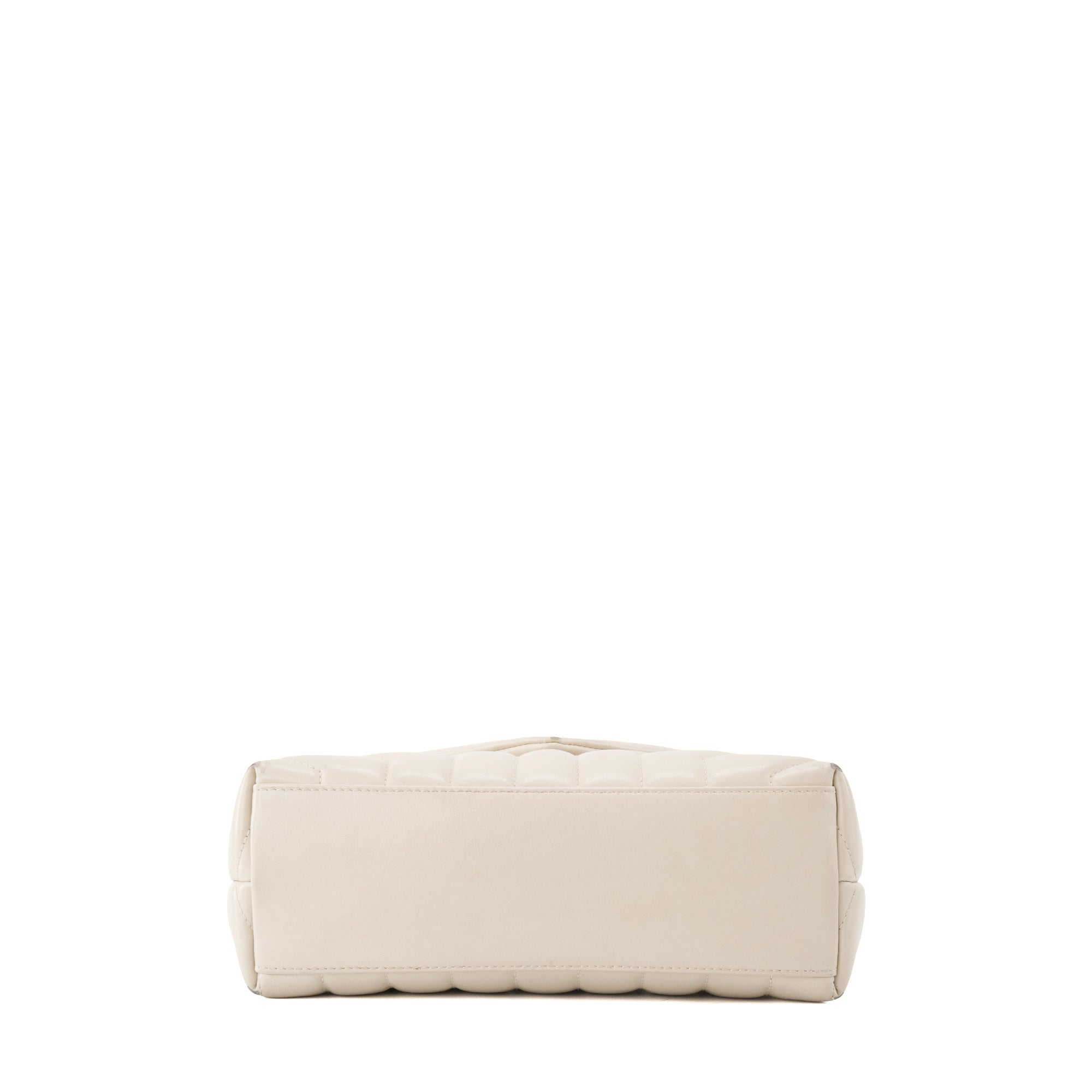 SAINT LAURENT - Sac à bandoulière Loulou Small Saint Laurent en cuir beige