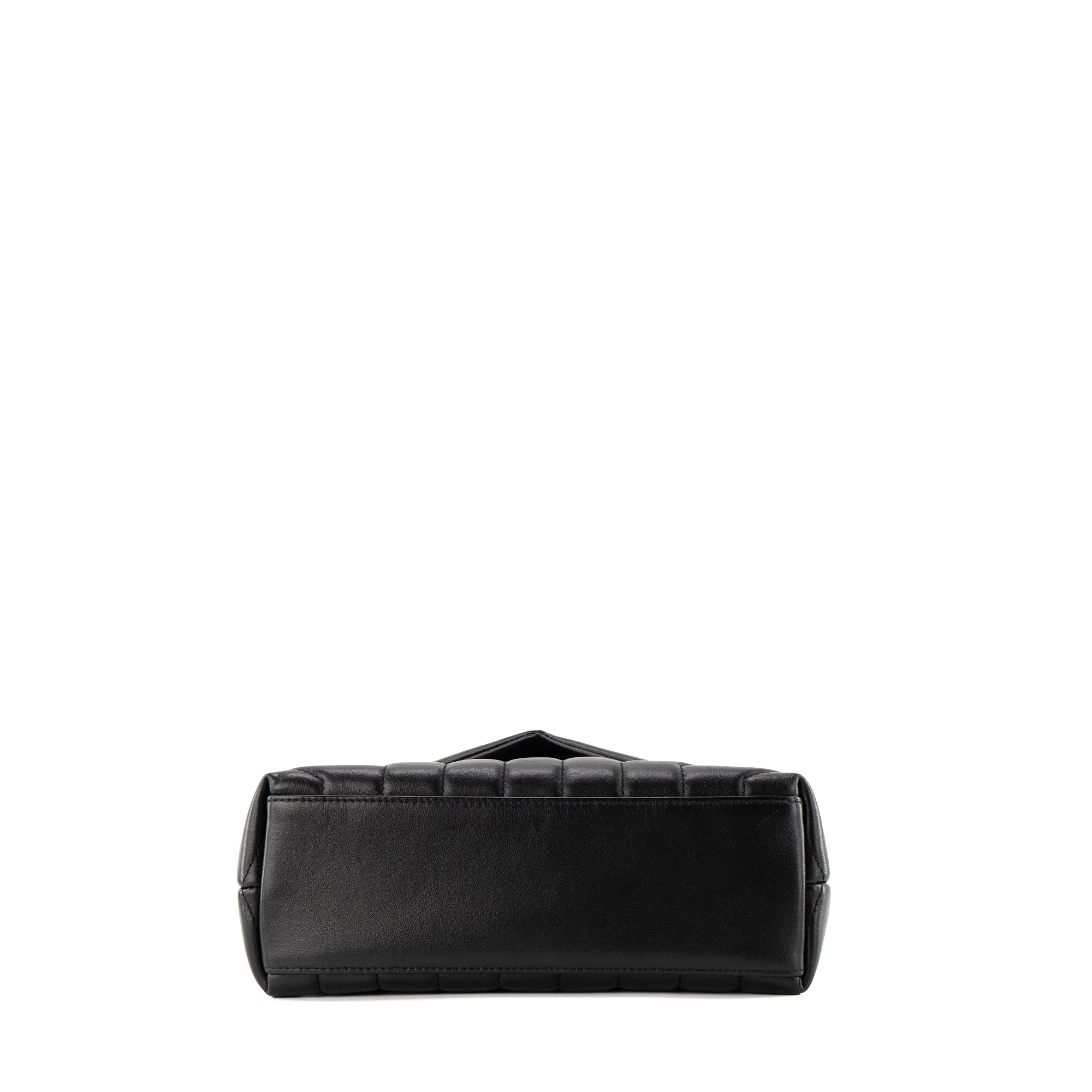 SAINT LAURENT - Sac à bandoulière Loulou Small Saint Laurent en cuir lisse full black