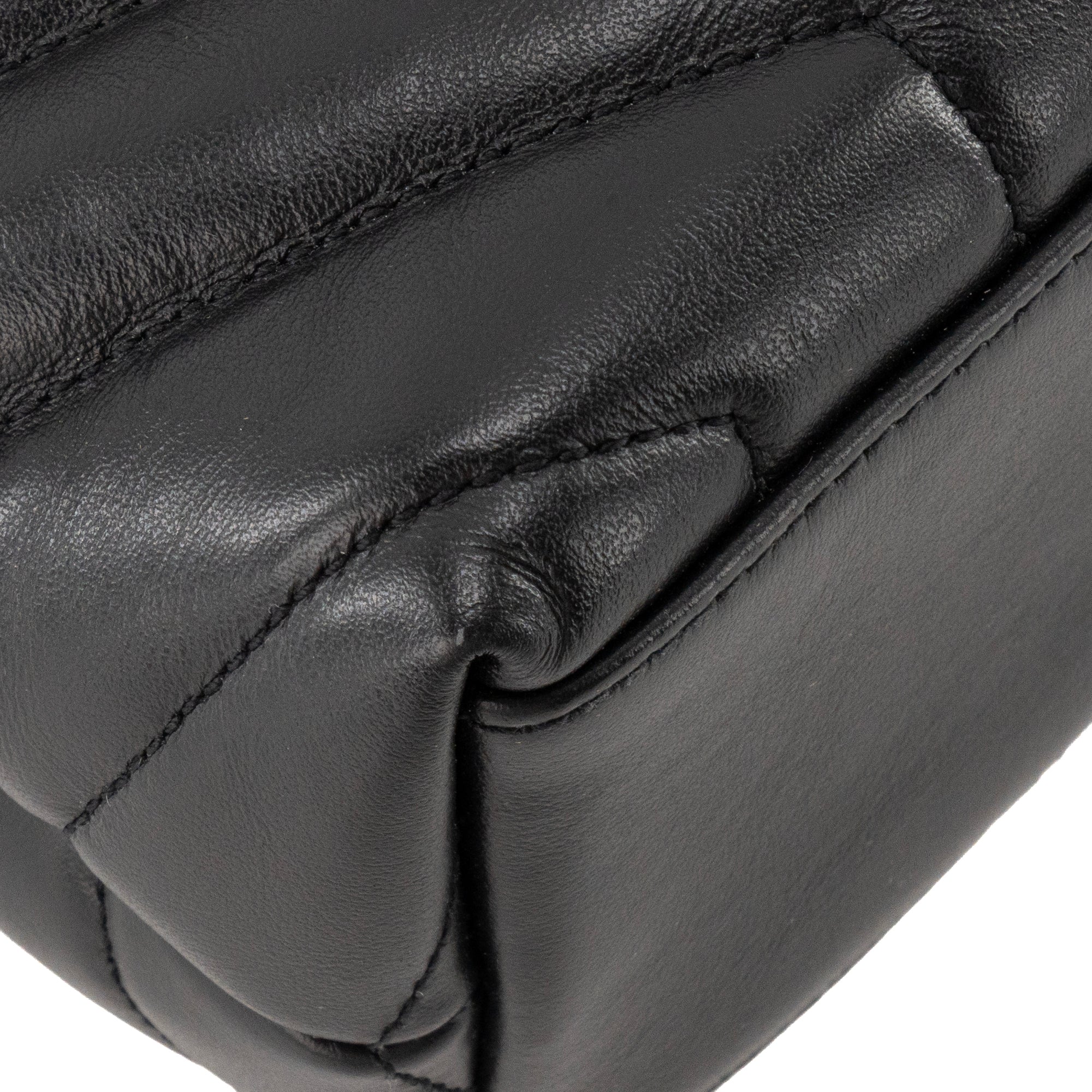 SAINT LAURENT - Sac à bandoulière Loulou Small Saint Laurent en cuir lisse full black