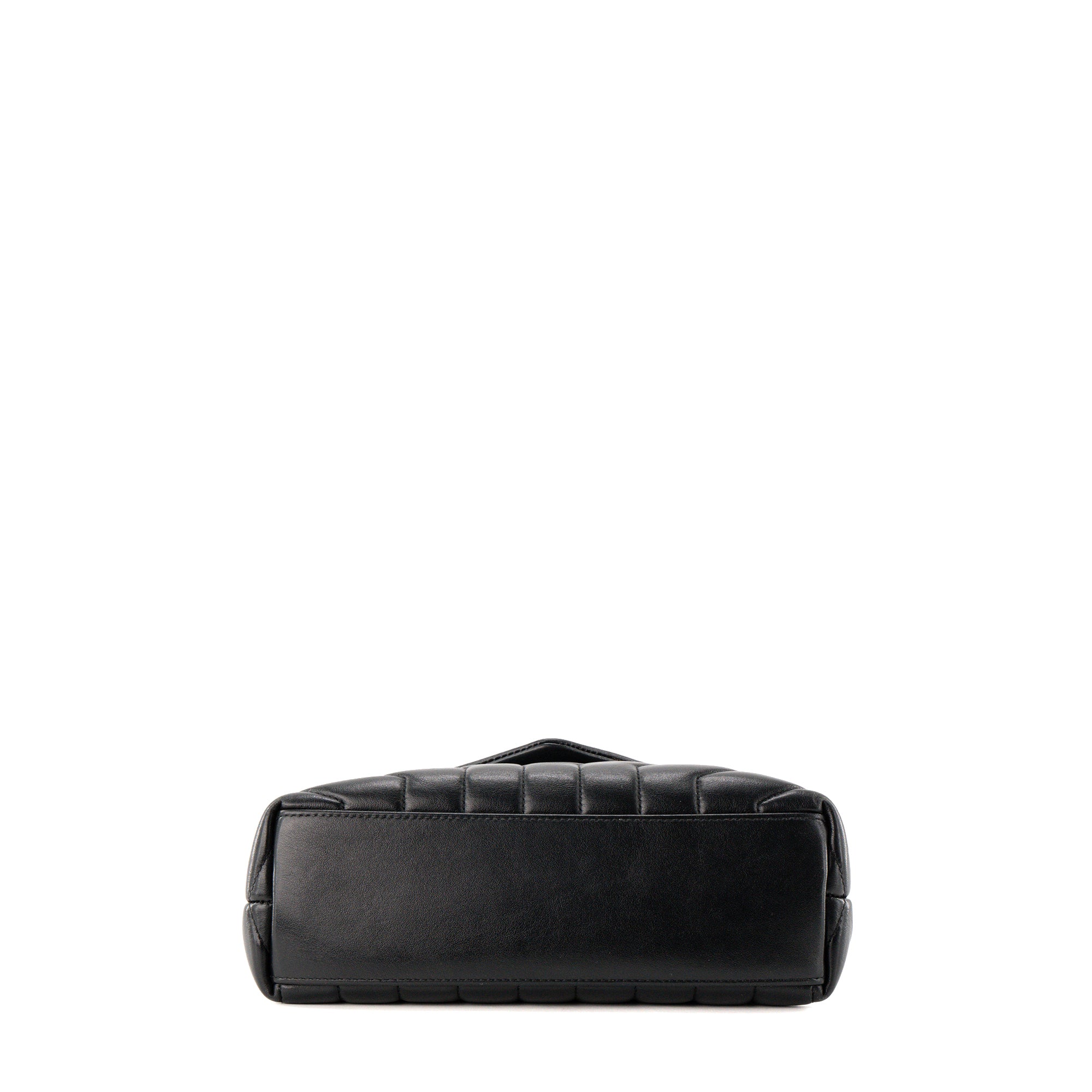 SAINT LAURENT - Sac à bandoulière Loulou Small Saint Laurent en cuir lisse noir