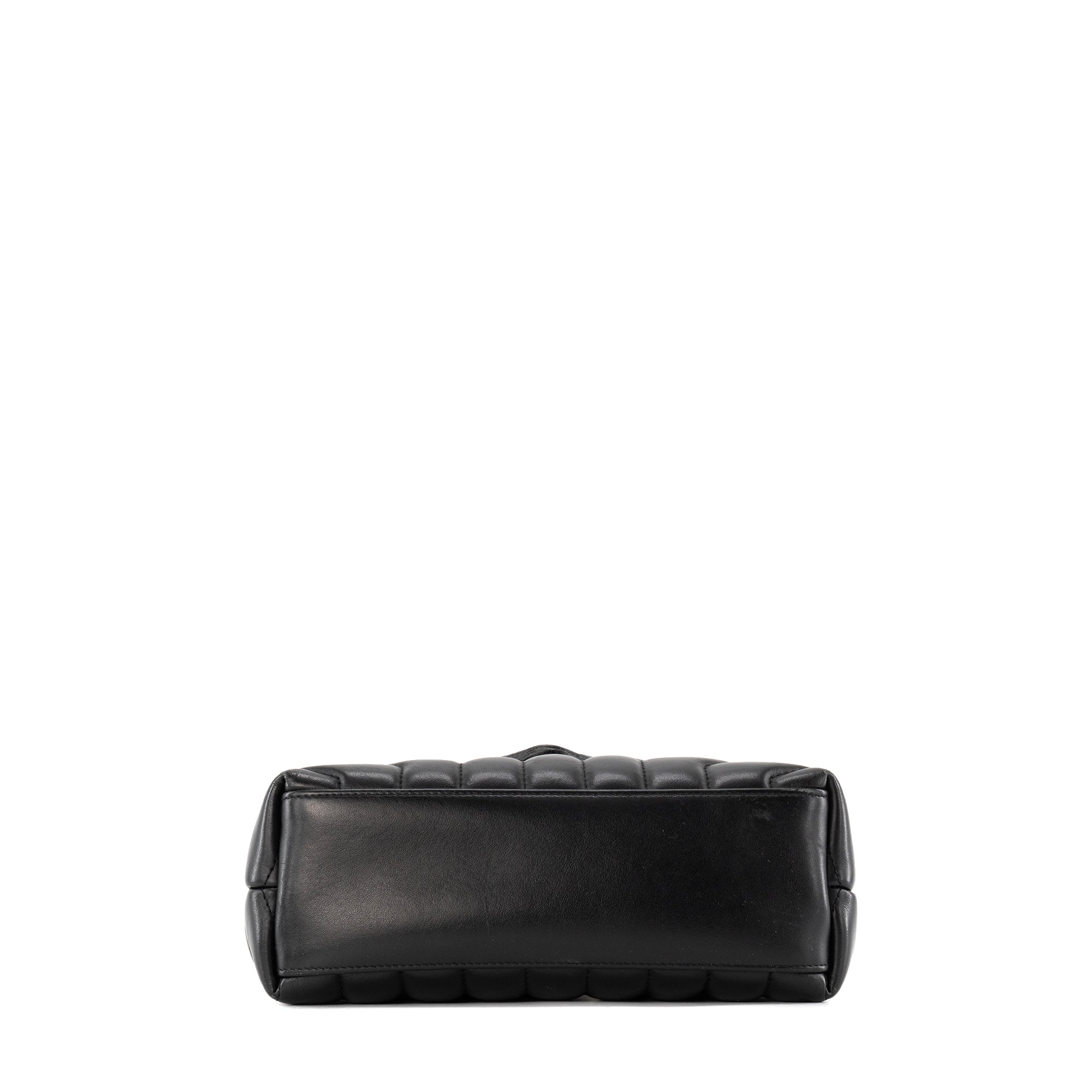 SAINT LAURENT - Sac à bandoulière Loulou Small Saint Laurent en cuir lisse noir