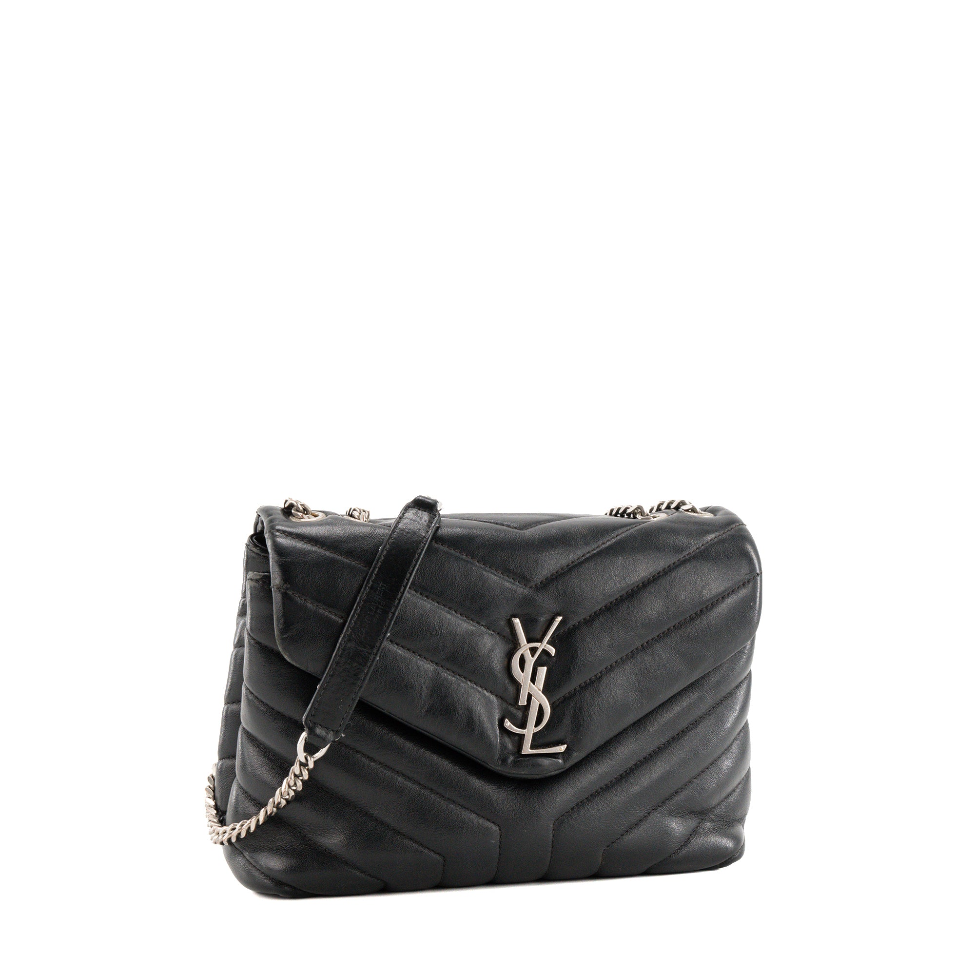 SAINT LAURENT - Sac à bandoulière Loulou Small Saint Laurent en cuir lisse
