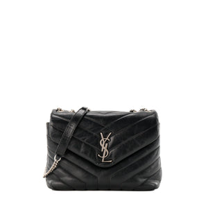 SAINT LAURENT - Sac à bandoulière Loulou Small Saint Laurent en cuir lisse