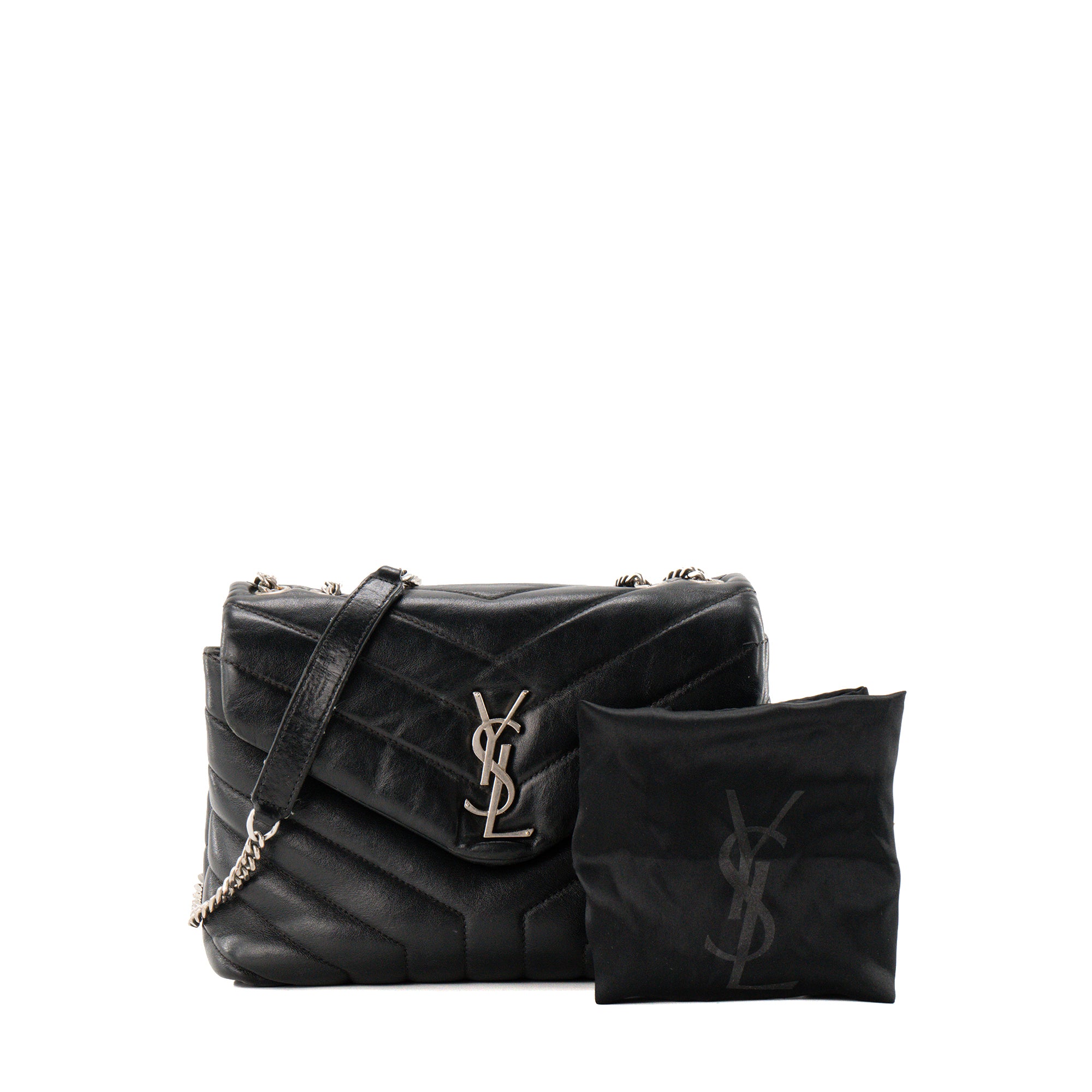 SAINT LAURENT - Sac à bandoulière Loulou Small Saint Laurent en cuir lisse