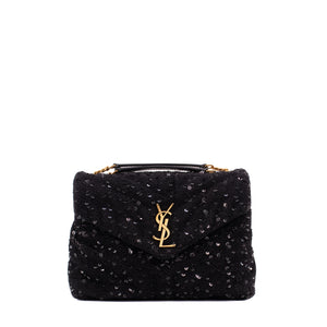 SAINT LAURENT - Sac à bandoulière Loulou Small Saint Laurent orné de sequins