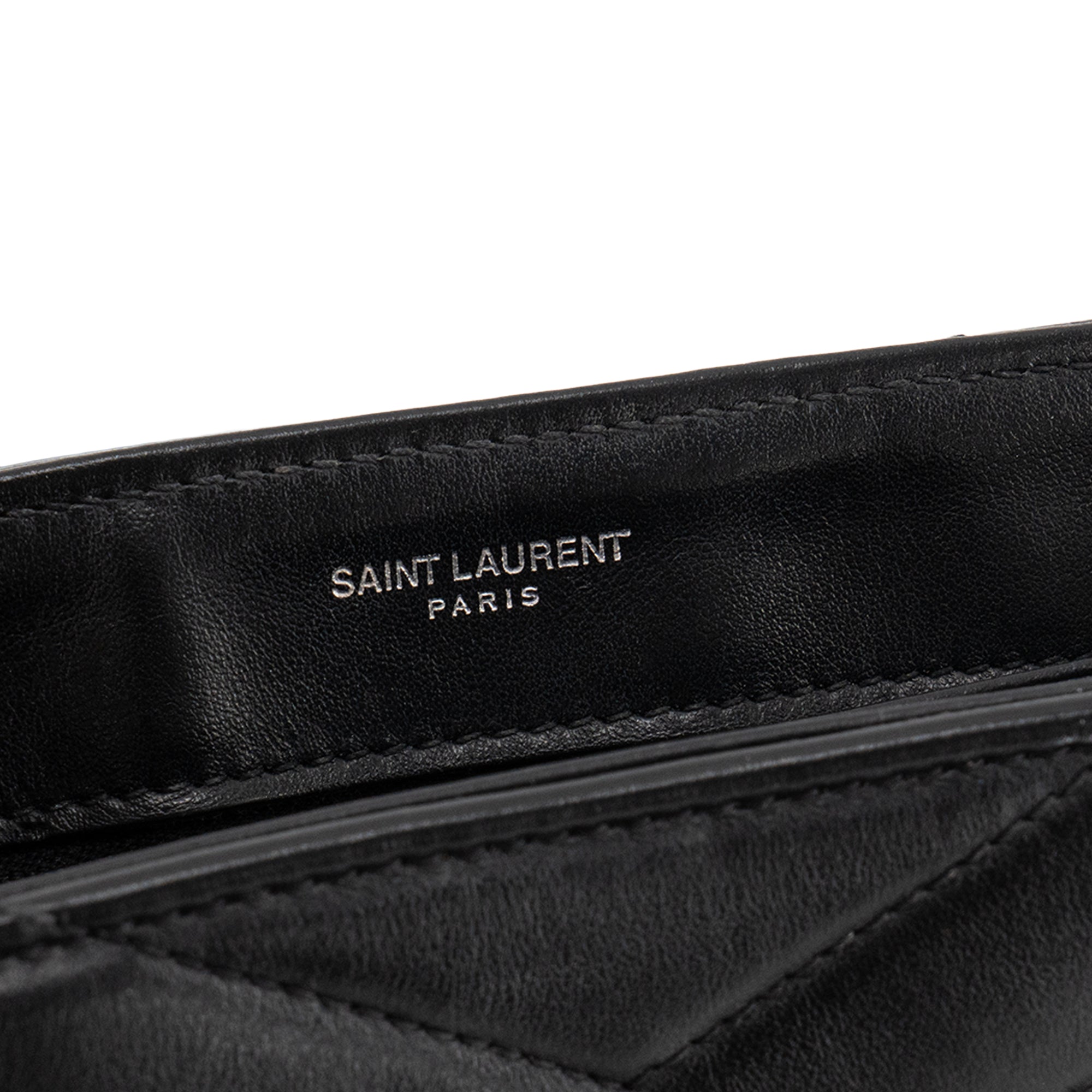 SAINT LAURENT - Sac à bandoulière Loulou Toy Saint Laurent en cuir lisse noir