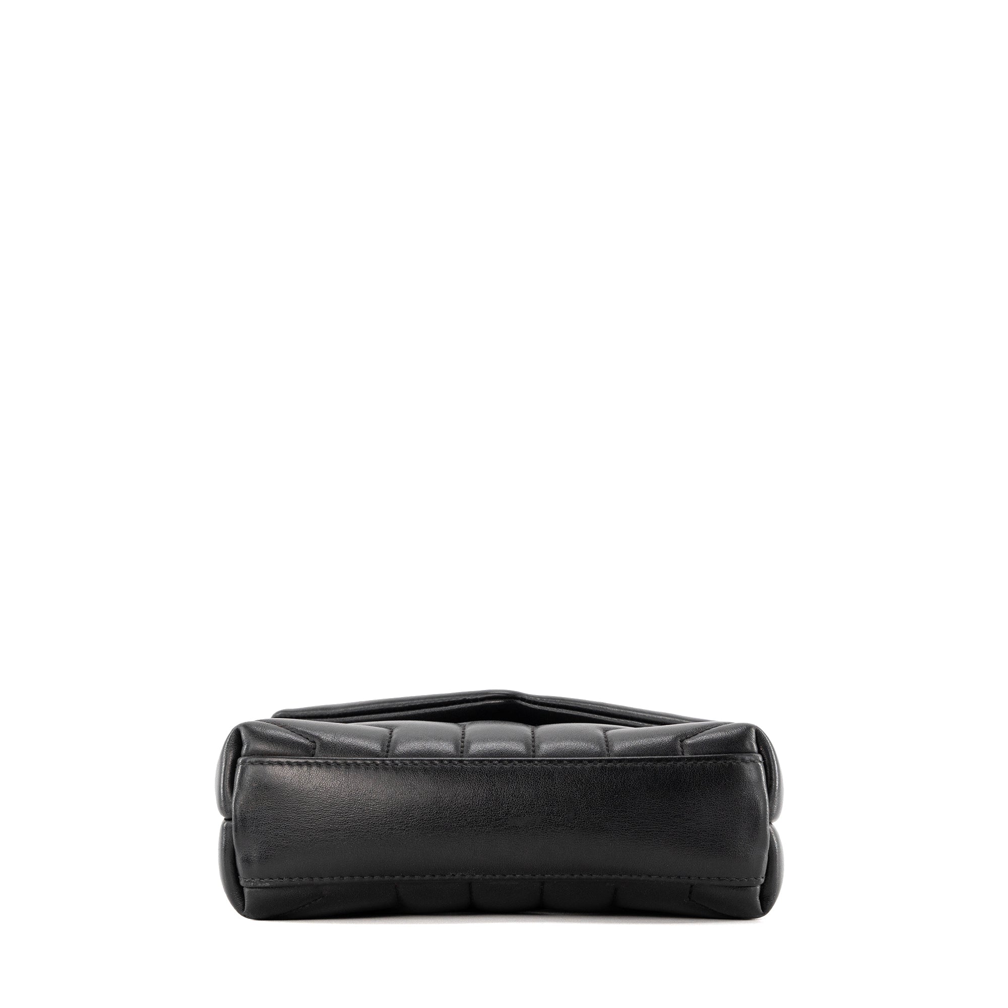 SAINT LAURENT - Sac à bandoulière Loulou Toy Saint Laurent en cuir lisse noir