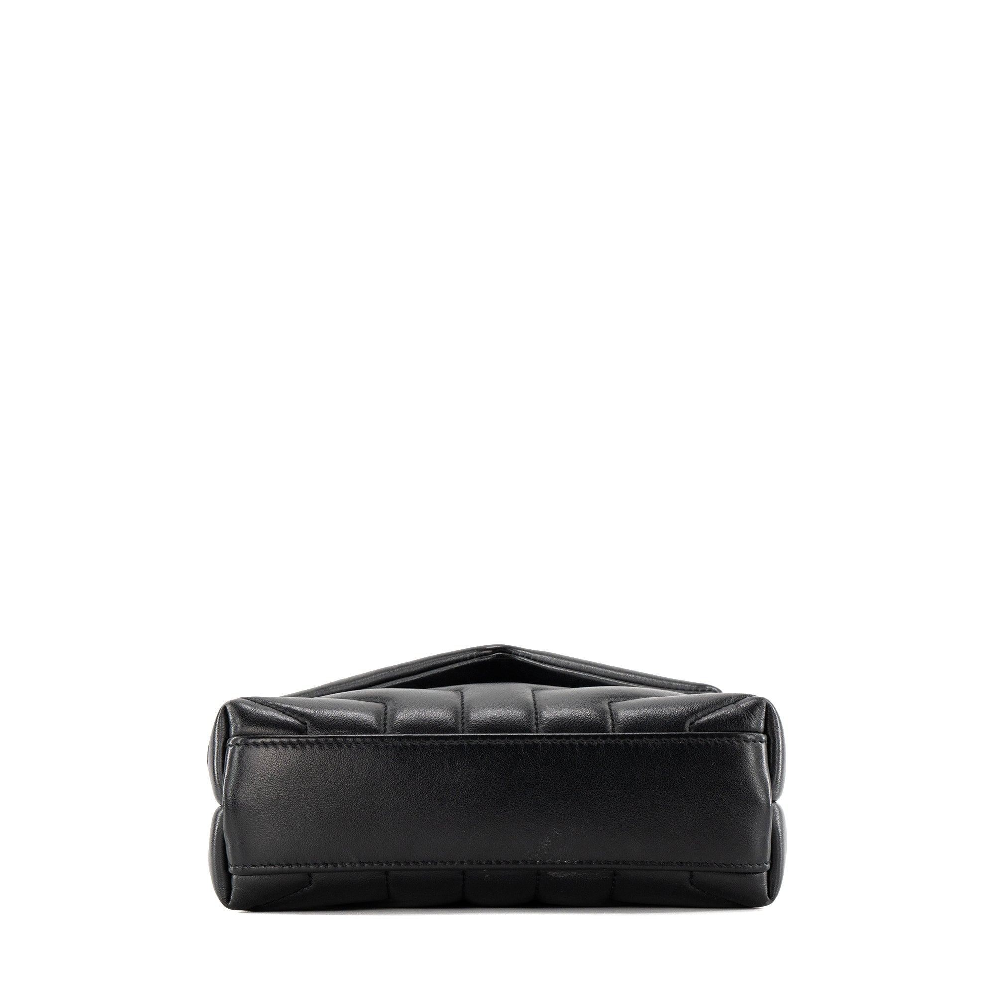 SAINT LAURENT - Sac à bandoulière Loulou Toy Saint Laurent en cuir lisse noir