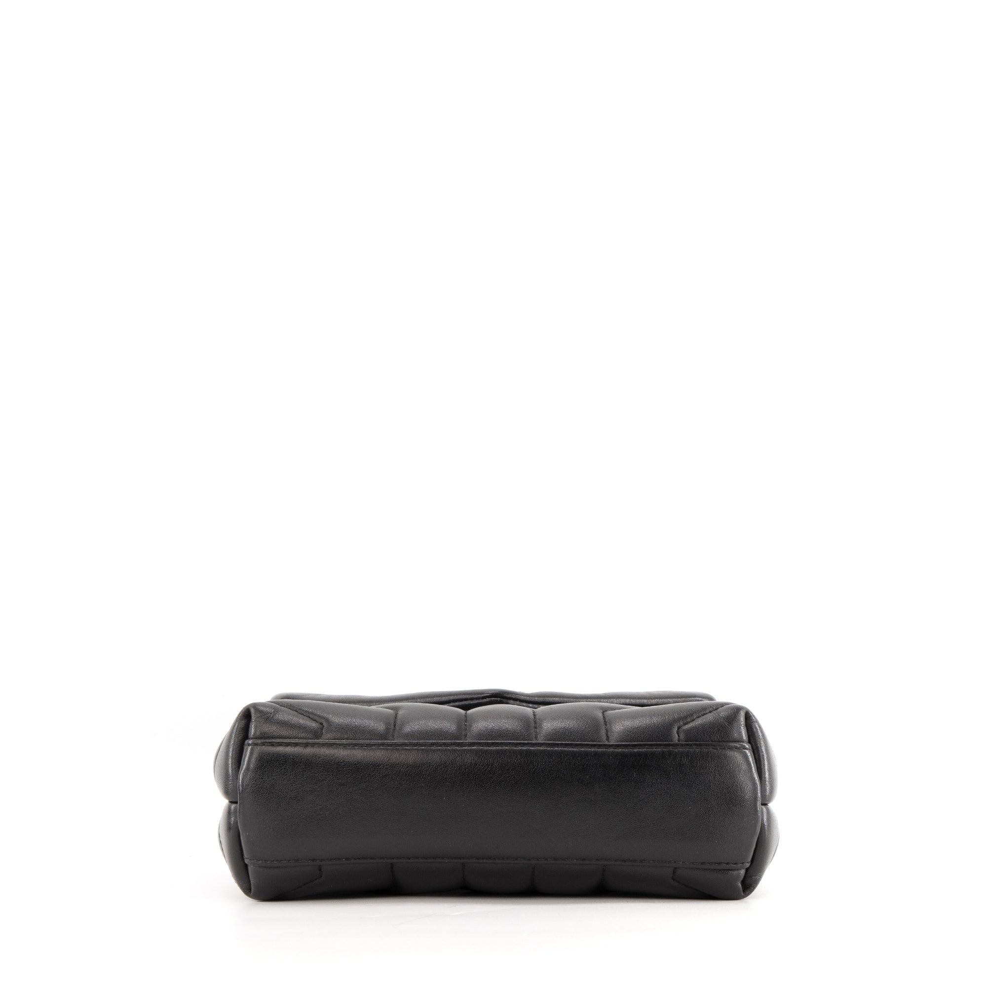 SAINT LAURENT - Sac à bandoulière Loulou Toy Saint Laurent en cuir lisse noir