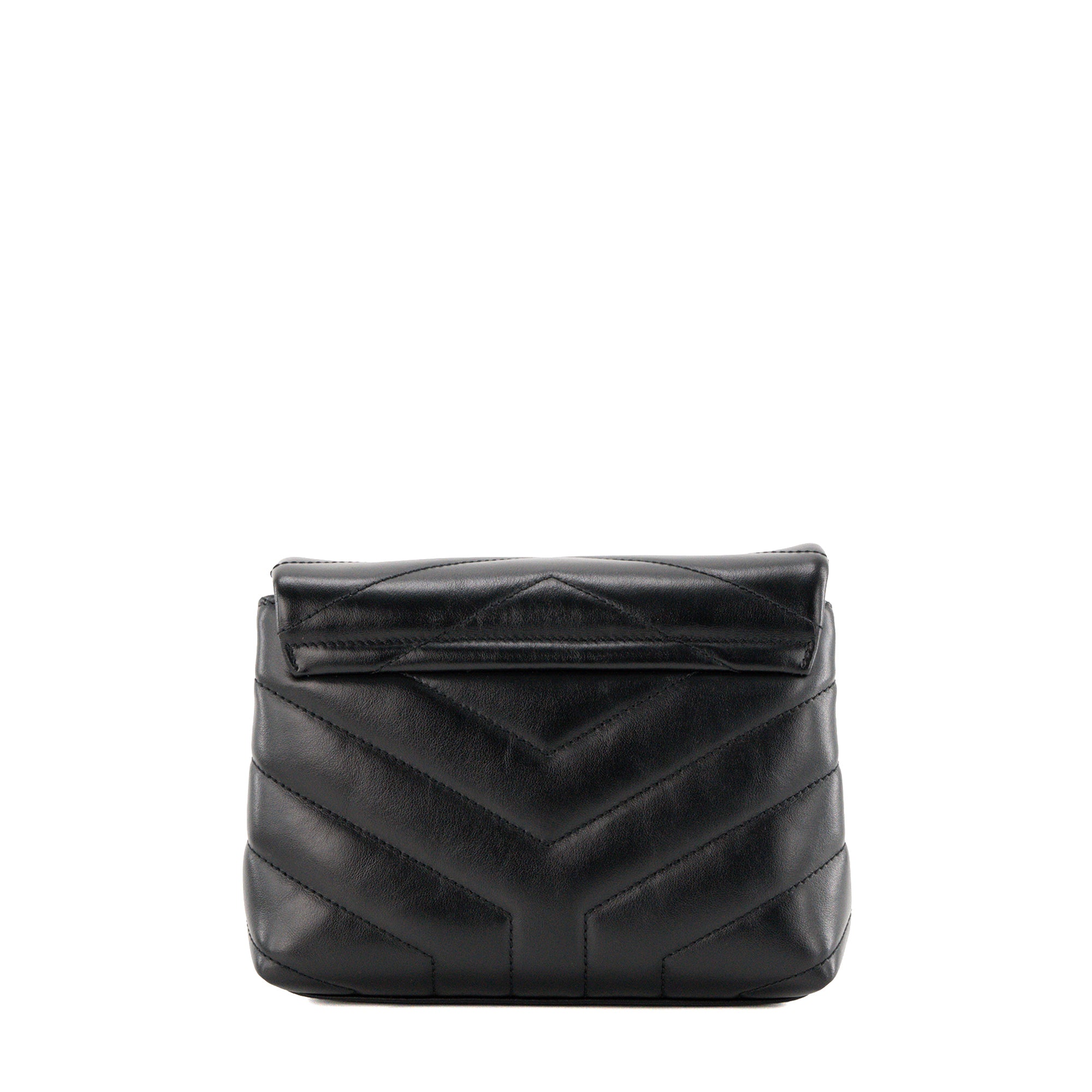 SAINT LAURENT - Sac à bandoulière Loulou Toy Saint Laurent en cuir lisse noir