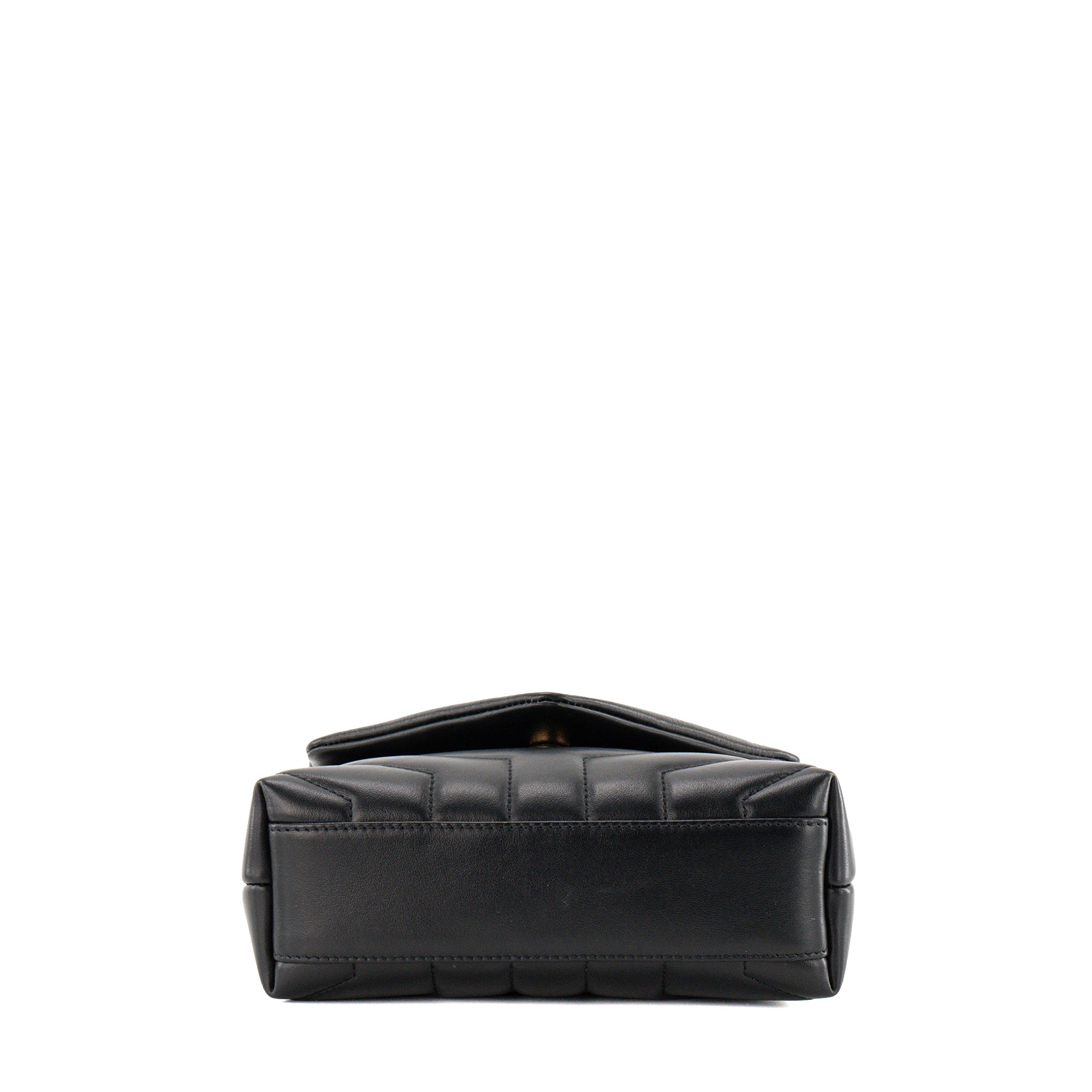 SAINT LAURENT - Sac à bandoulière Loulou Toy Saint Laurent en cuir lisse noir