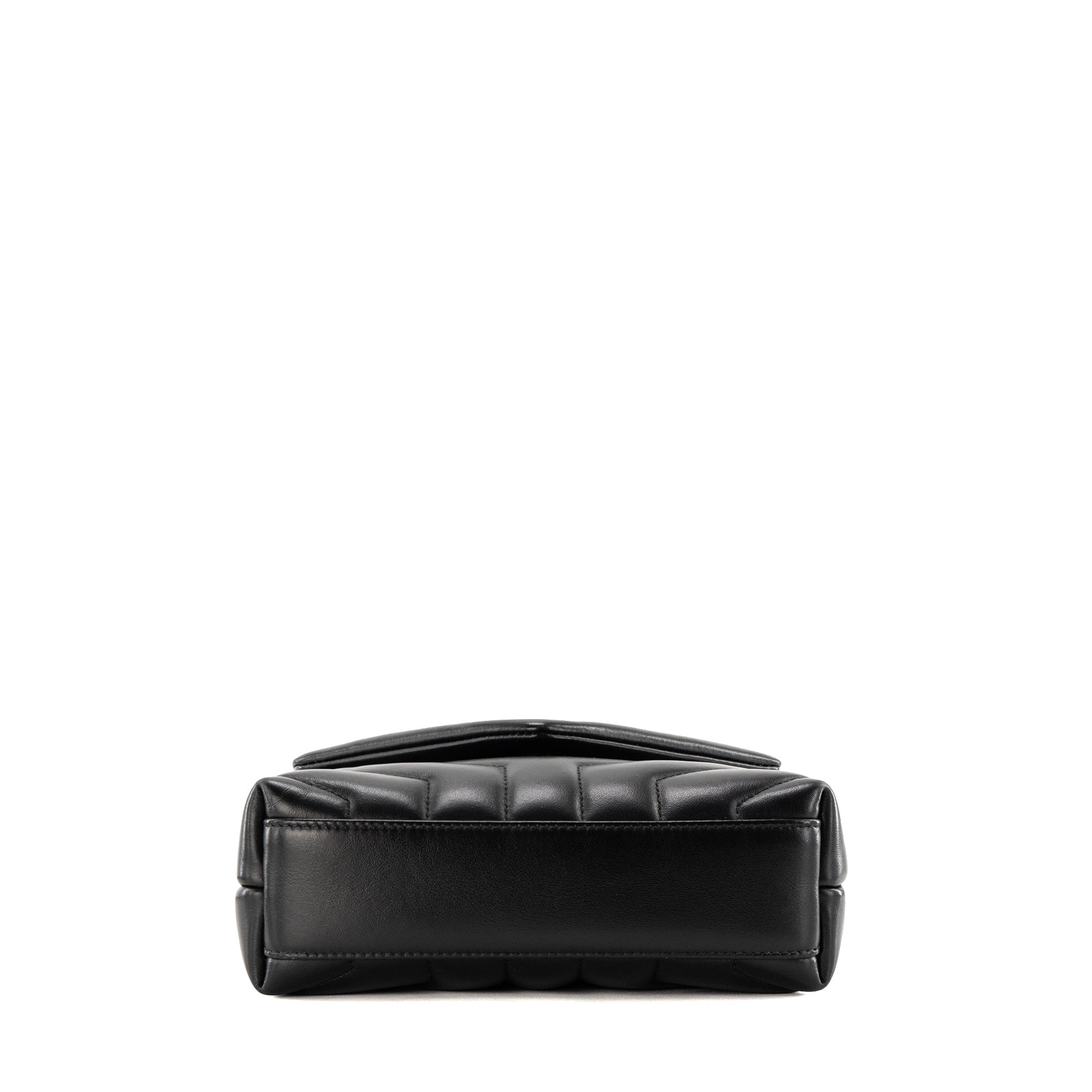 SAINT LAURENT - Sac à bandoulière Loulou Toy Saint Laurent en cuir lisse noir