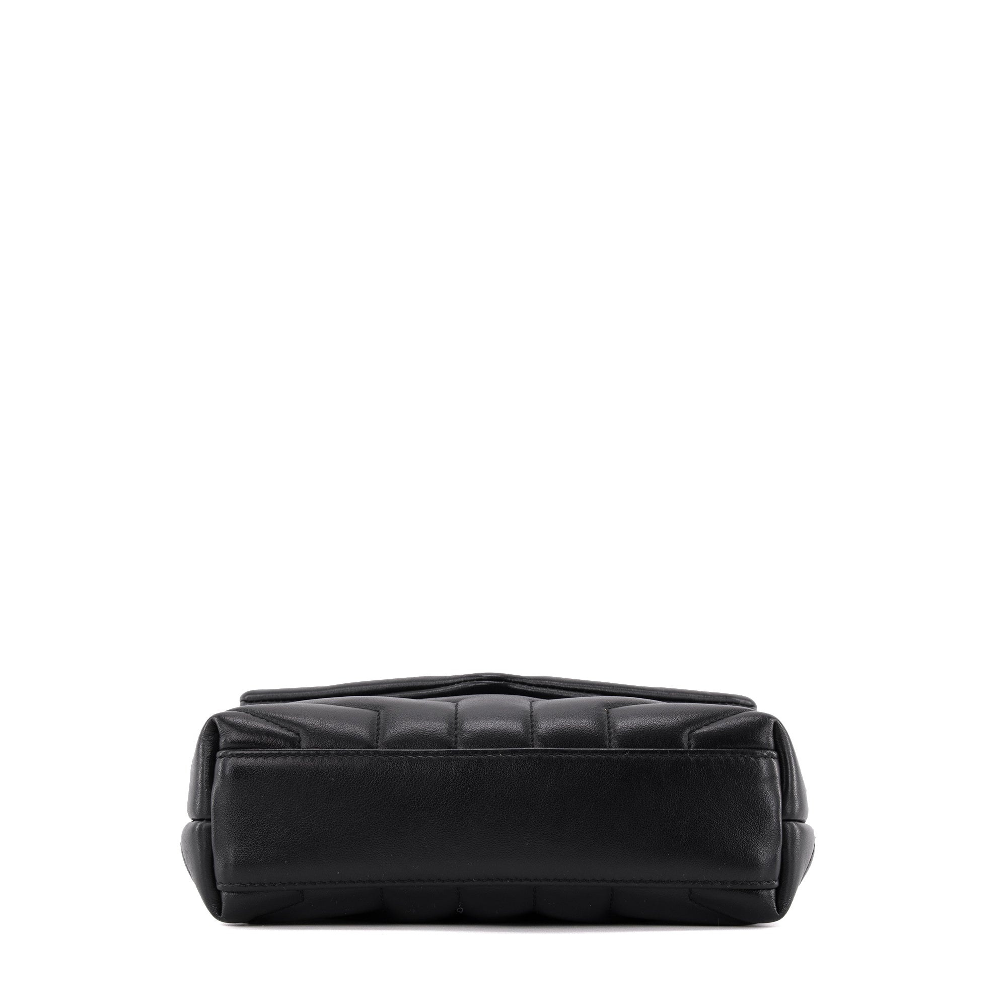 SAINT LAURENT - Sac à bandoulière Loulou toy Saint Laurent en cuir noir