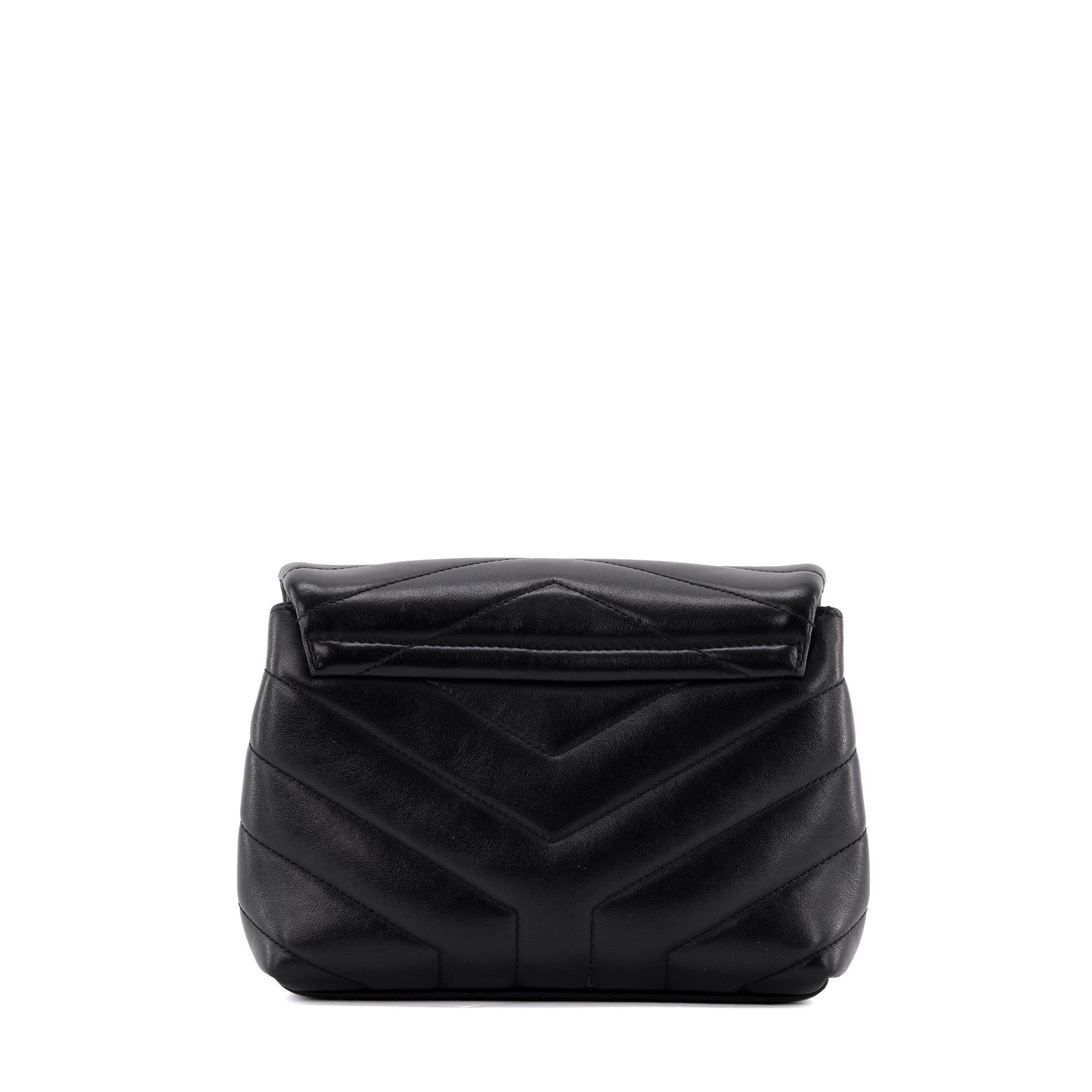 SAINT LAURENT - Sac à bandoulière Loulou toy Saint Laurent en cuir noir