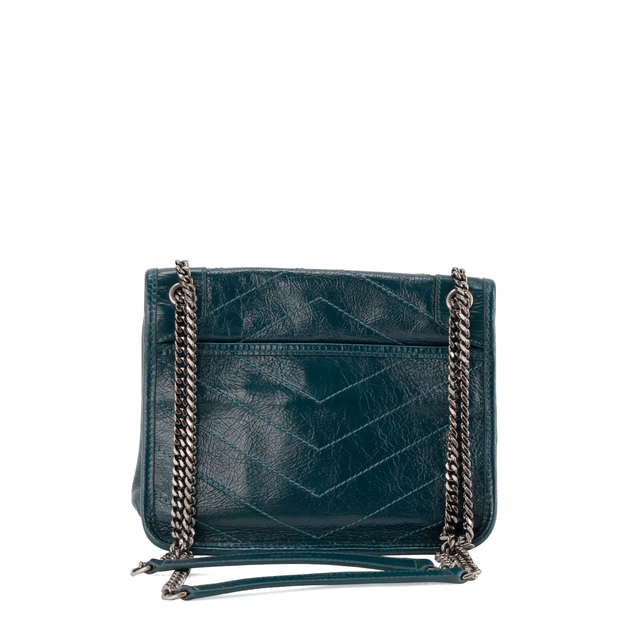 SAINT LAURENT - Niki mini duck blue bag