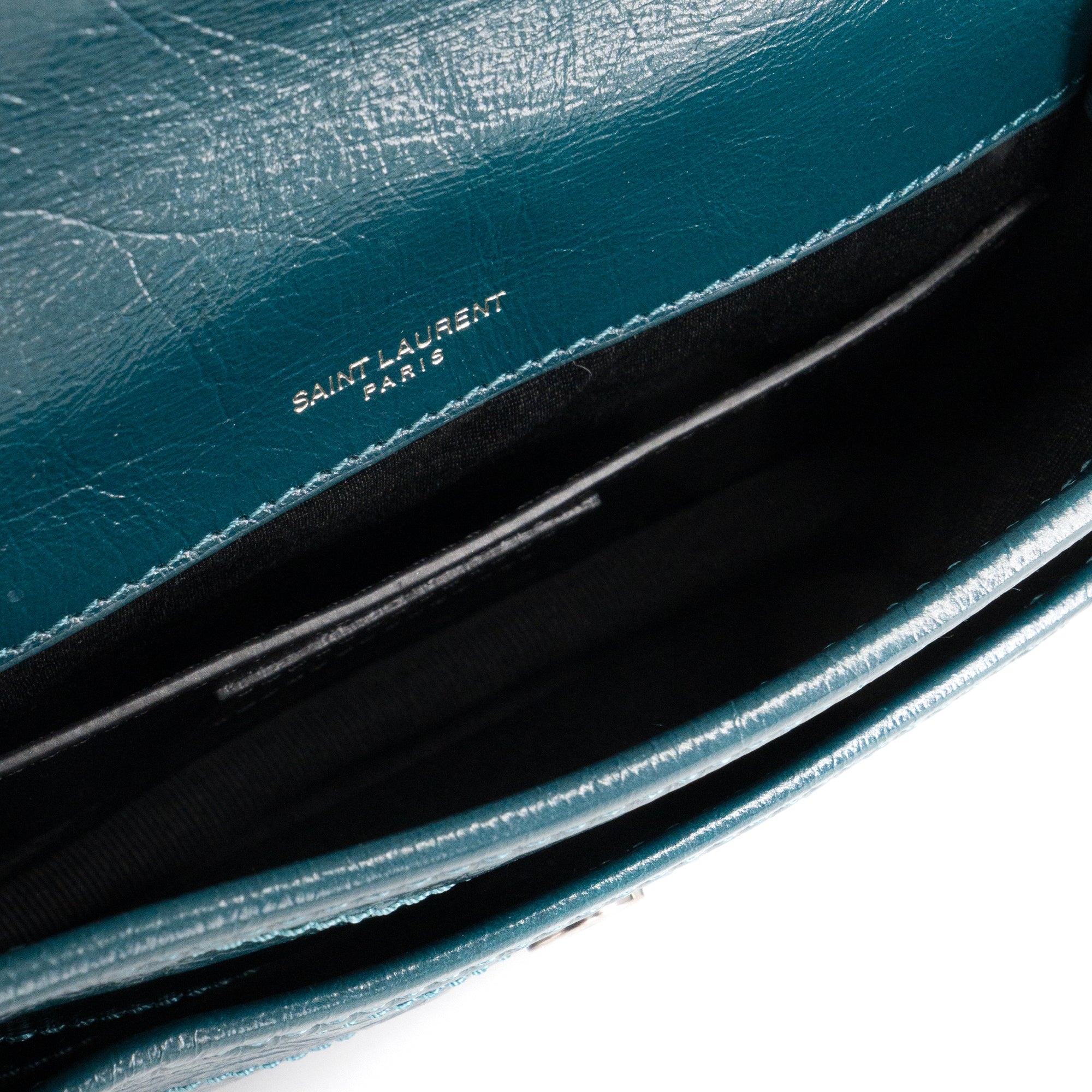 SAINT LAURENT - Niki mini duck blue bag
