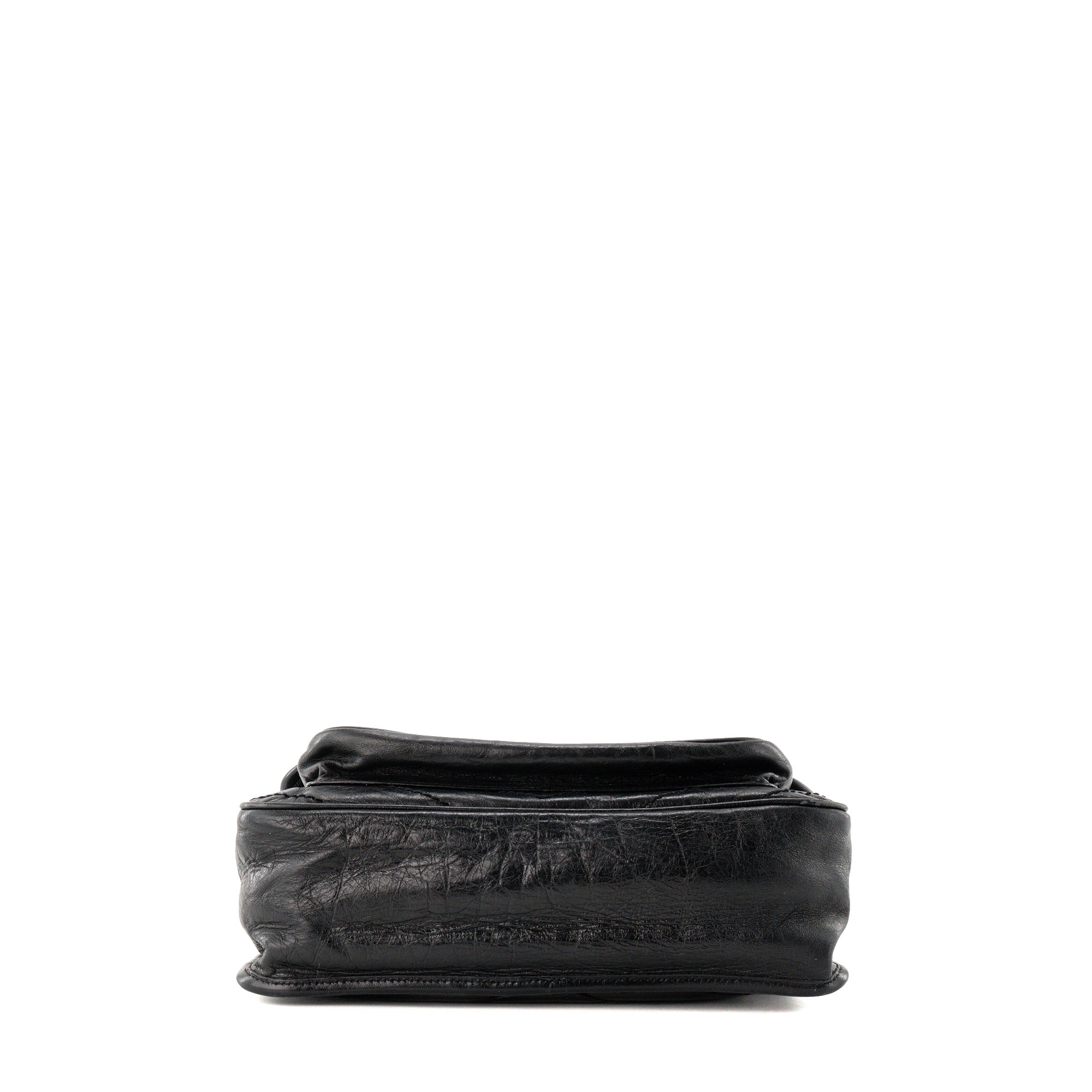SAINT LAURENT - Sac a bandoulière Niki Medium Saint Laurent en cuir froissé noir