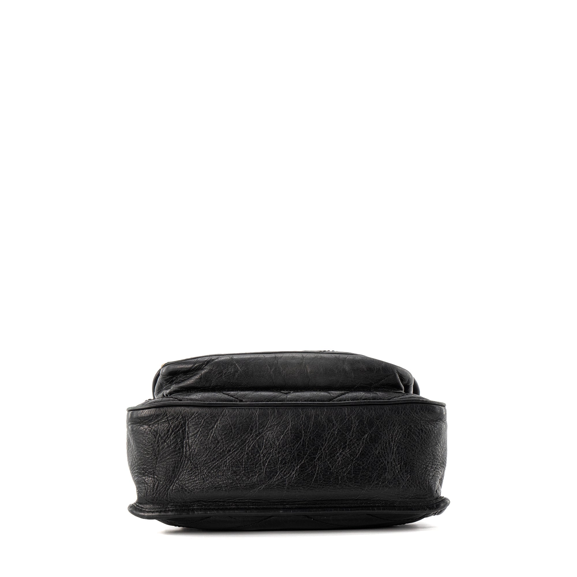 SAINT LAURENT - Sac à bandoulière Niki medium Saint Laurent en cuir froissé noir