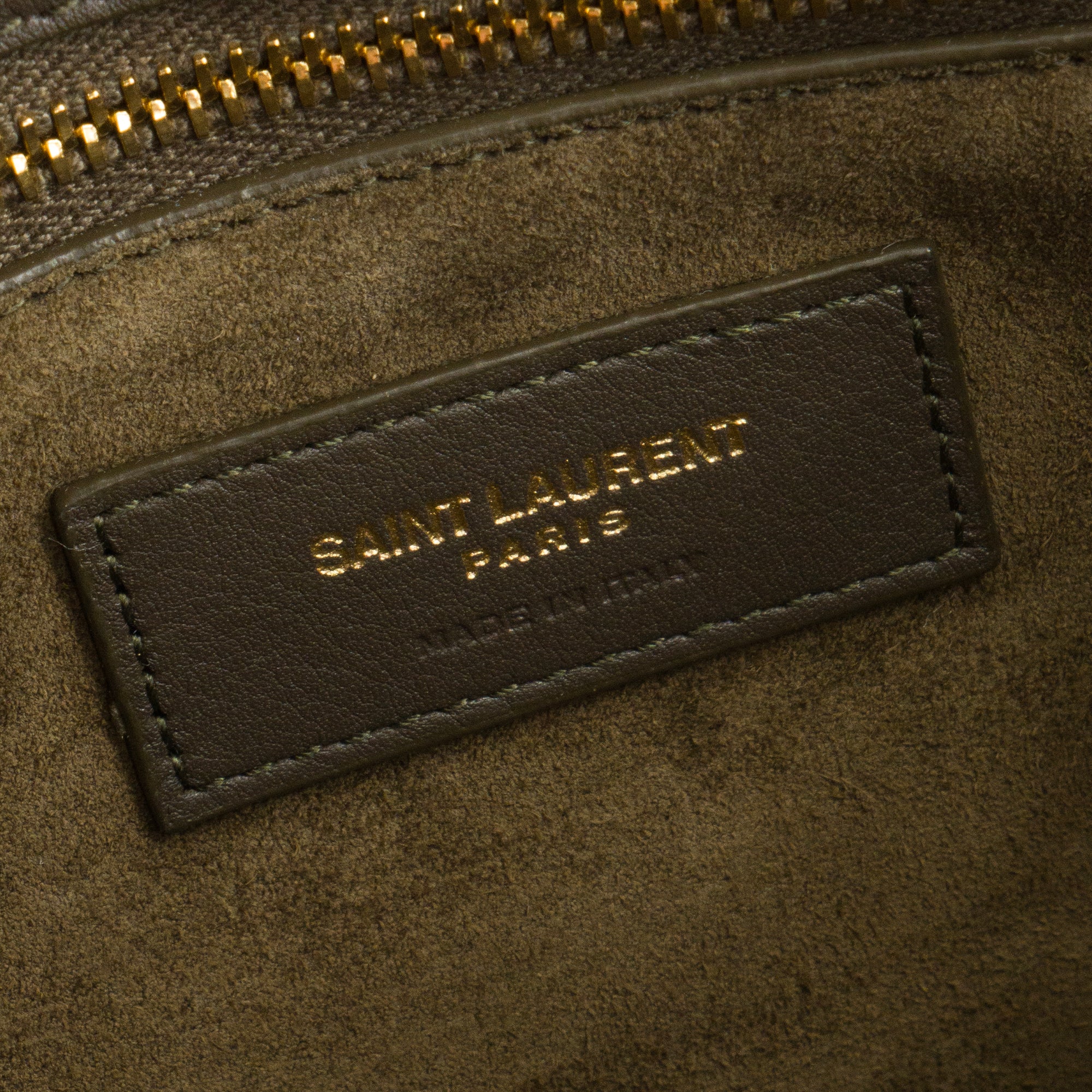 SAINT LAURENT - Sac à bandoulière Niki Satchel Saint Laurent en cuir lisse kaki