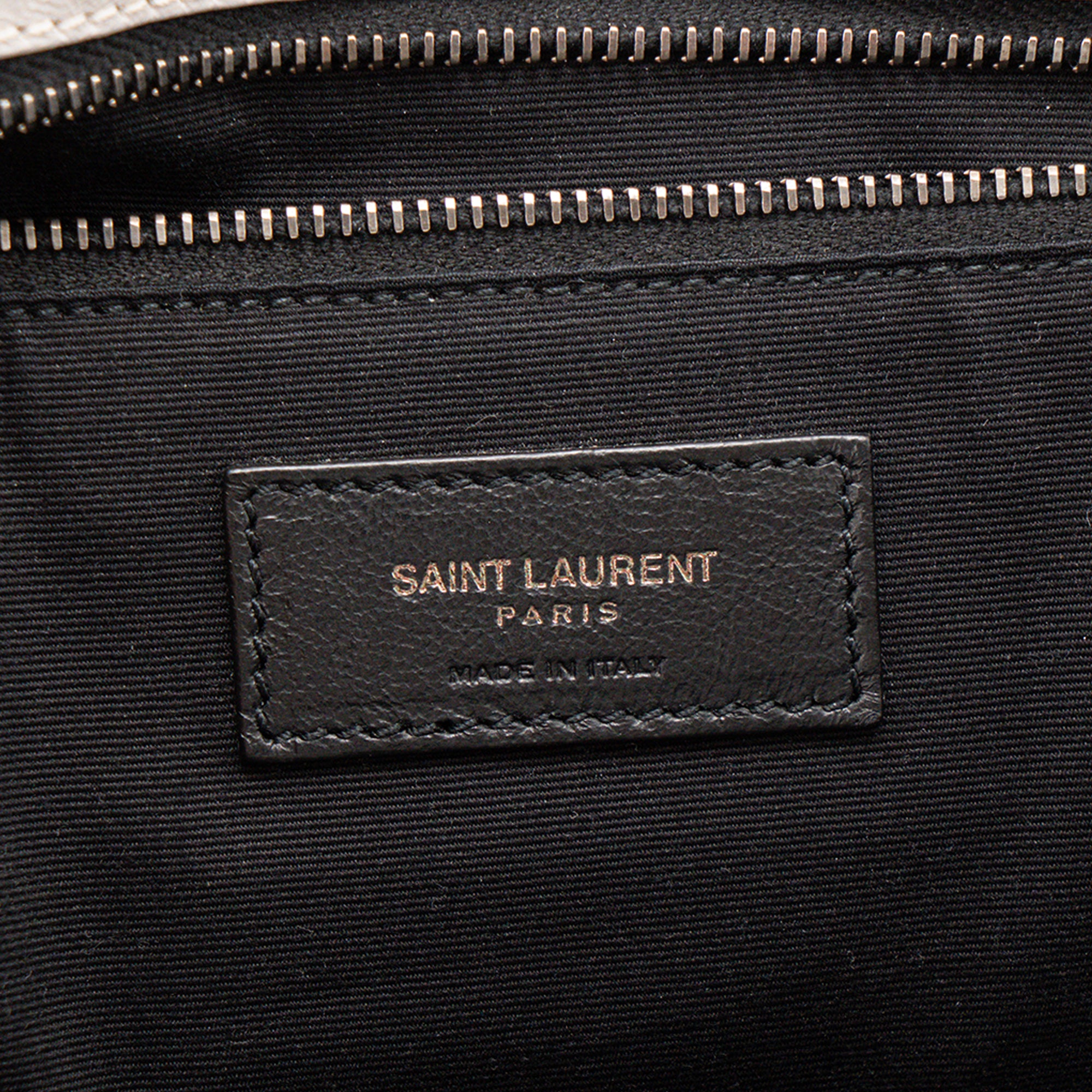 SAINT LAURENT - Sac a bandoulière Nikki Medium Saint Laurent en cuir froissé gris