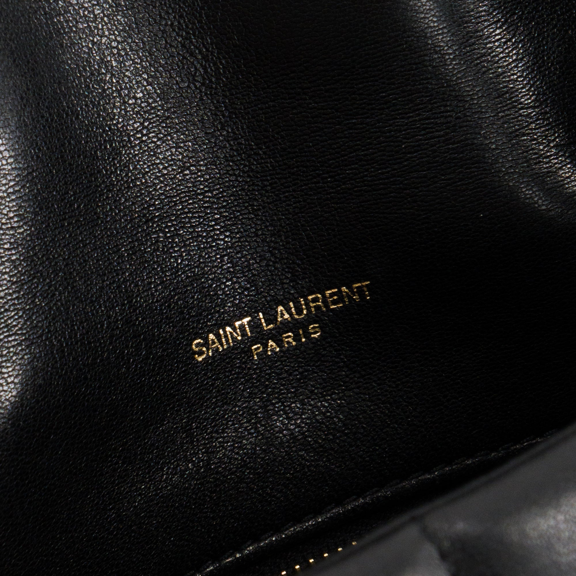 SAINT LAURENT - Sac à bandoulière Puffer Toy Saint Laurent en cuir lisse noir