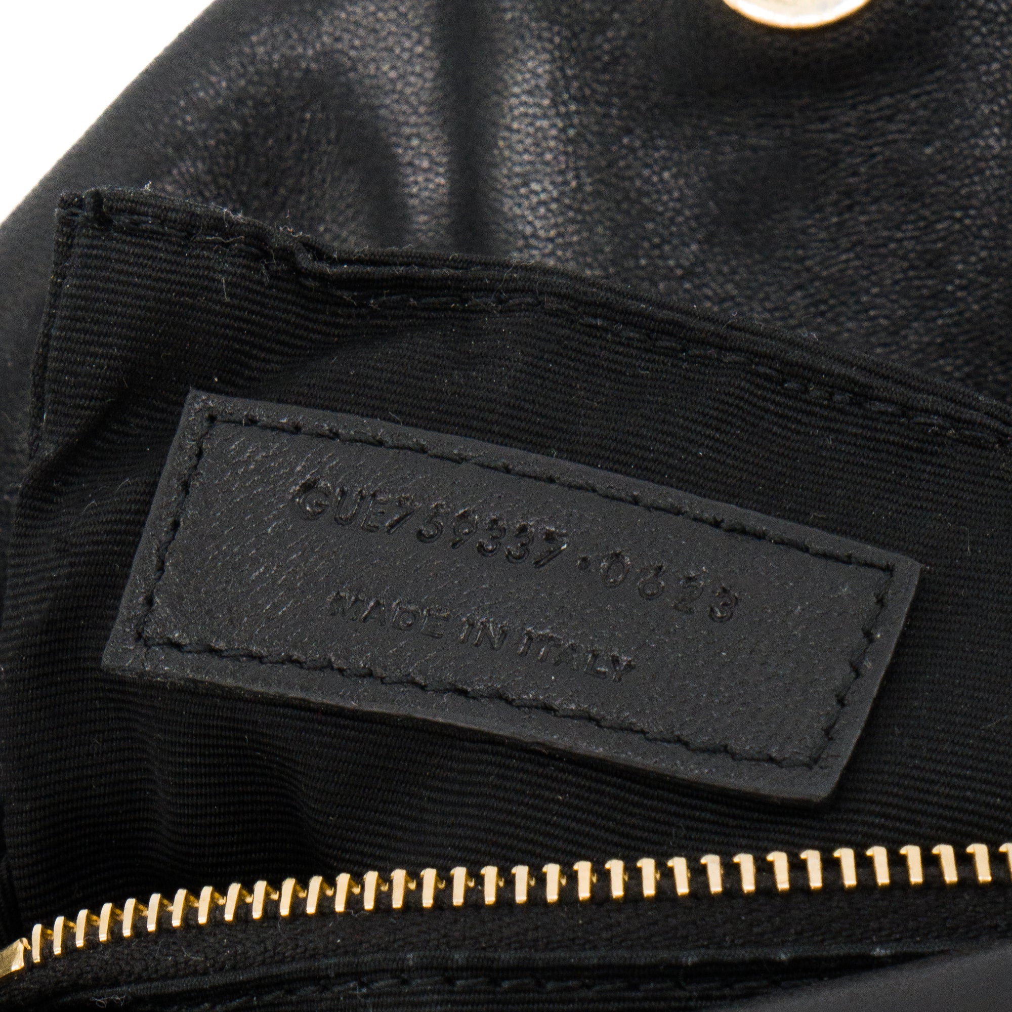 SAINT LAURENT - Sac à bandoulière Puffer Toy Saint Laurent en cuir lisse noir