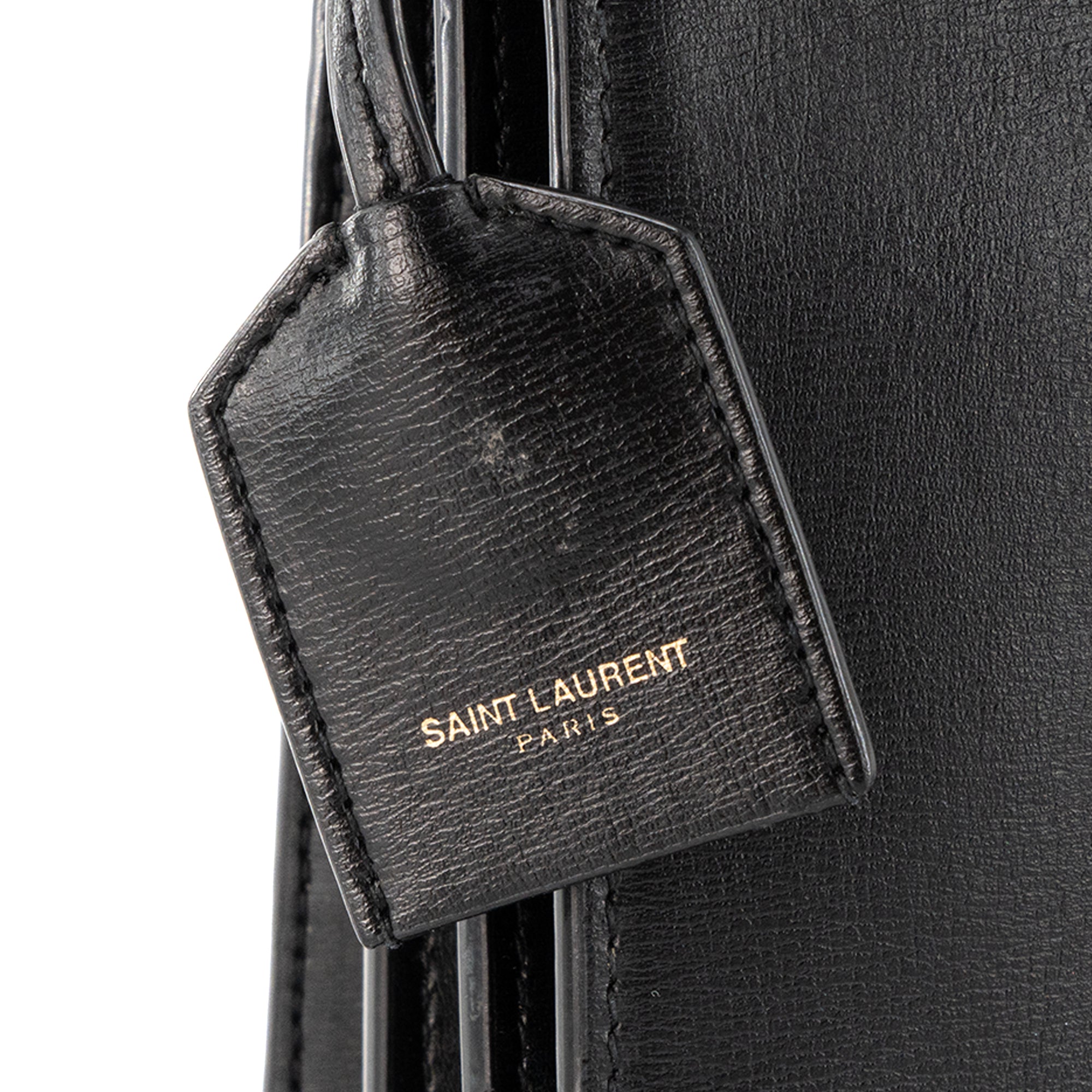SAINT LAURENT - Sac à bandoulière Sunset MM Saint Laurent en cuir lisse noir