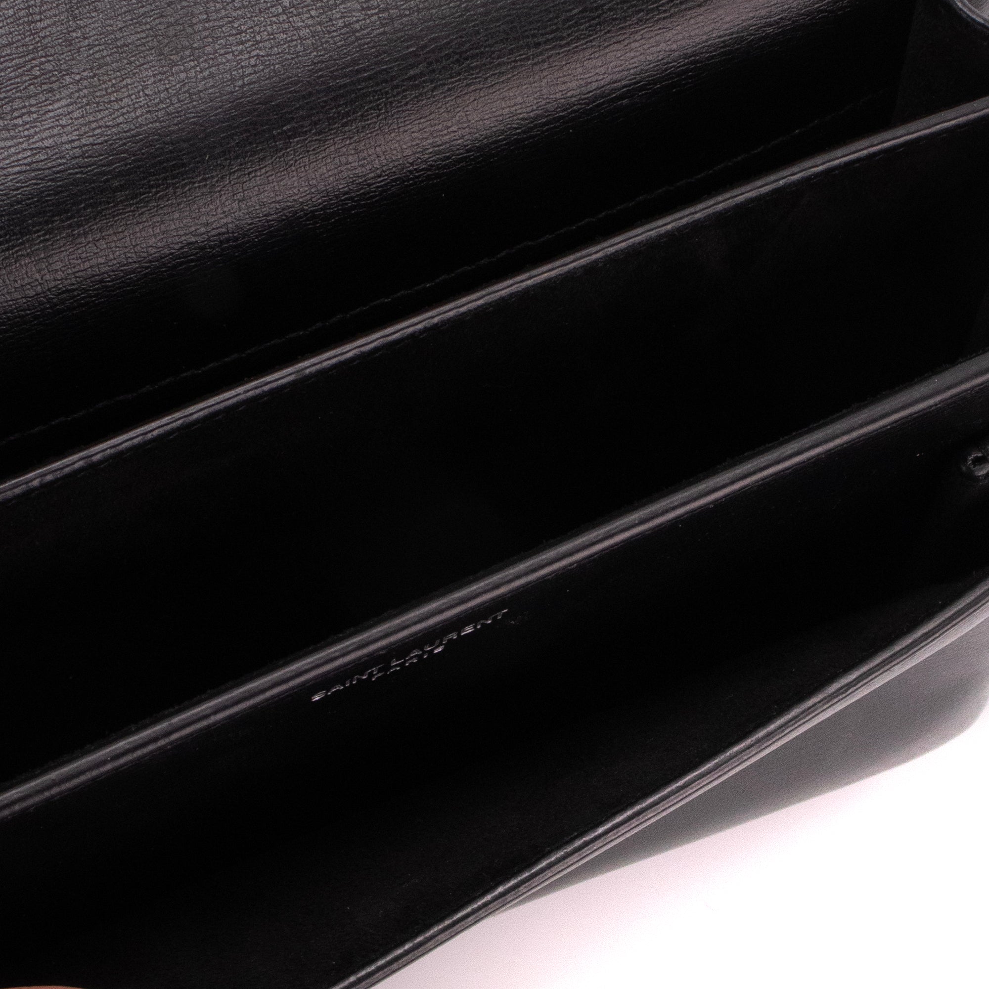 SAINT LAURENT - Sac à bandoulière Sunset Saint Laurent en cuir lisse noir