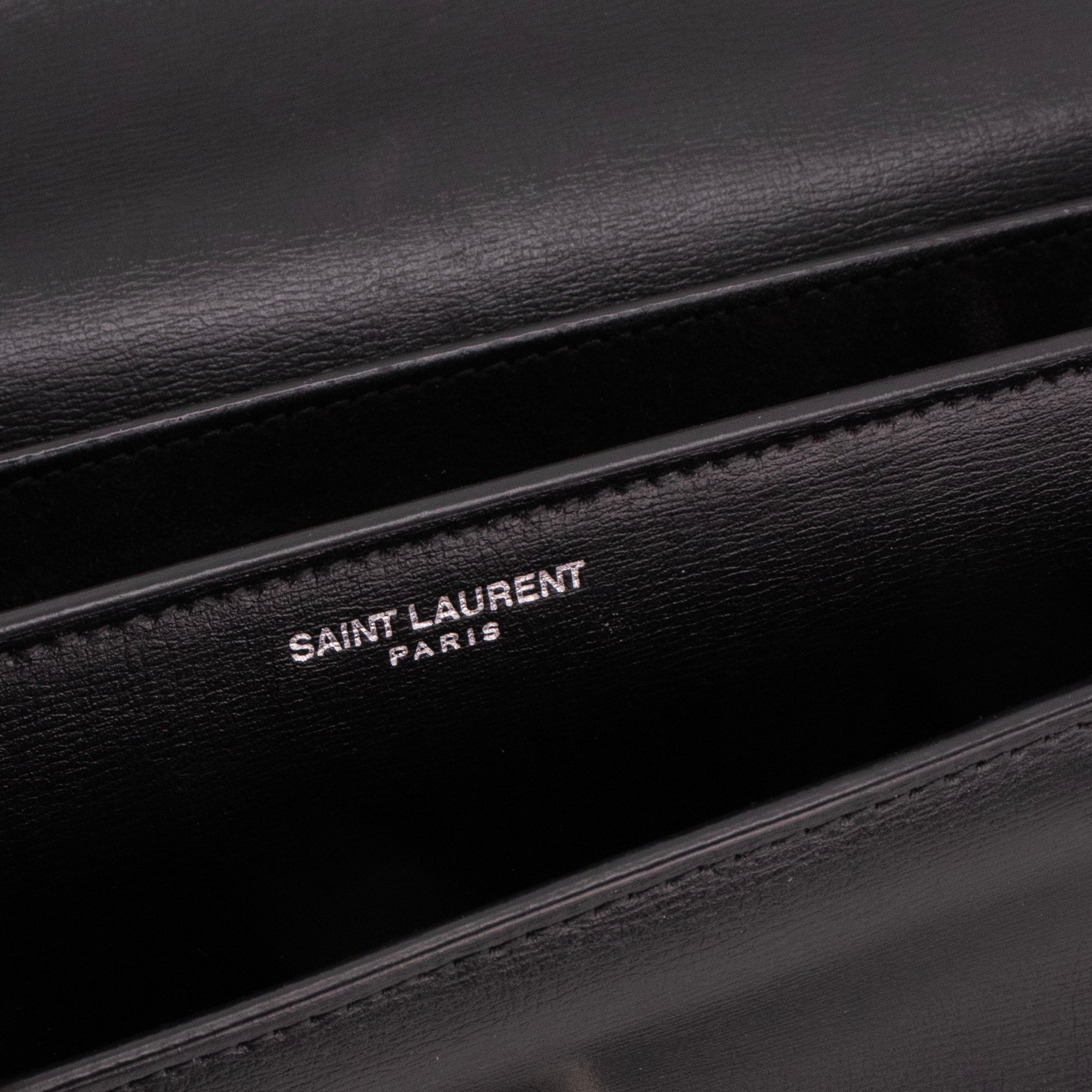 SAINT LAURENT - Sac à bandoulière Sunset Saint Laurent en cuir lisse noir