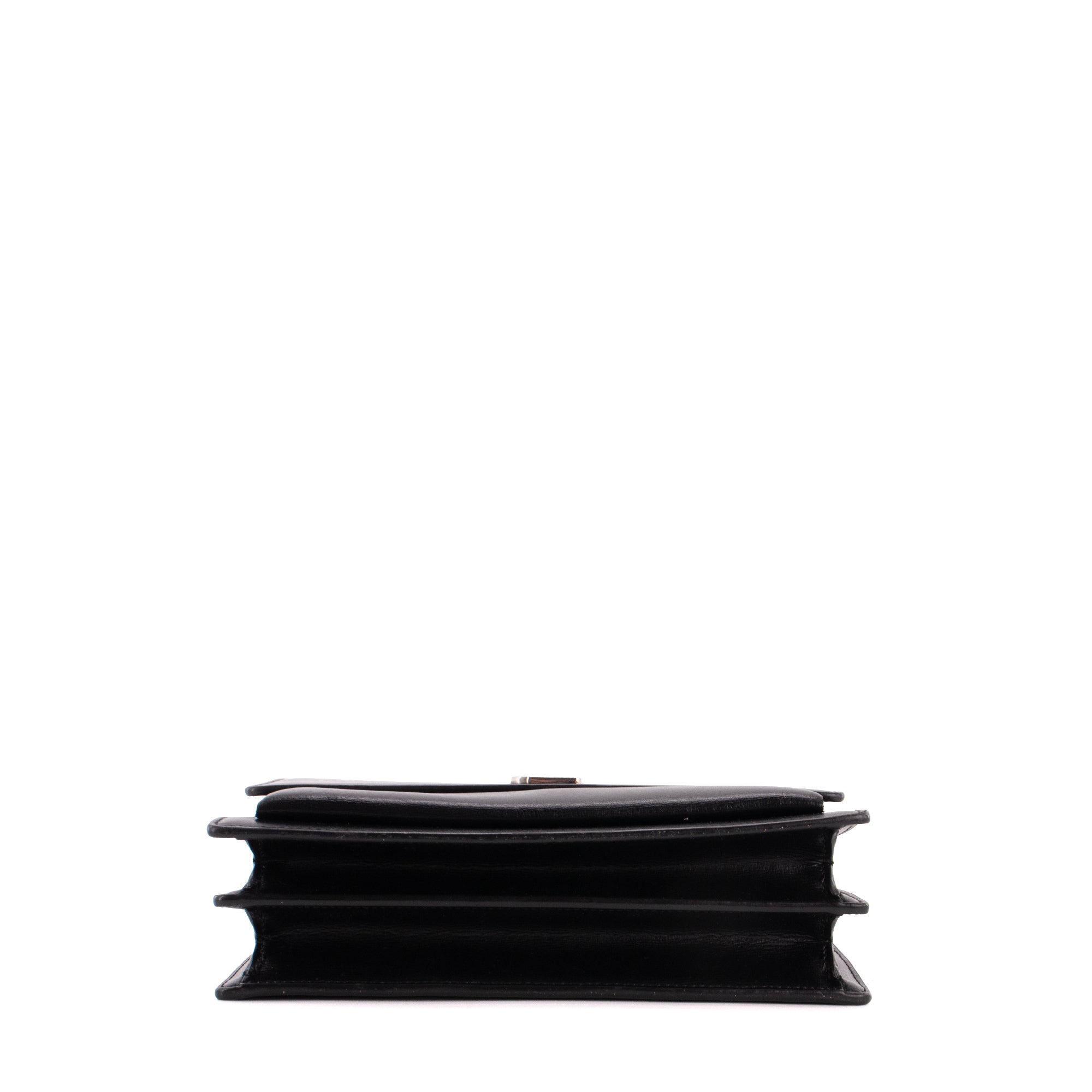 SAINT LAURENT - Sac à bandoulière Sunset Saint Laurent en cuir lisse noir