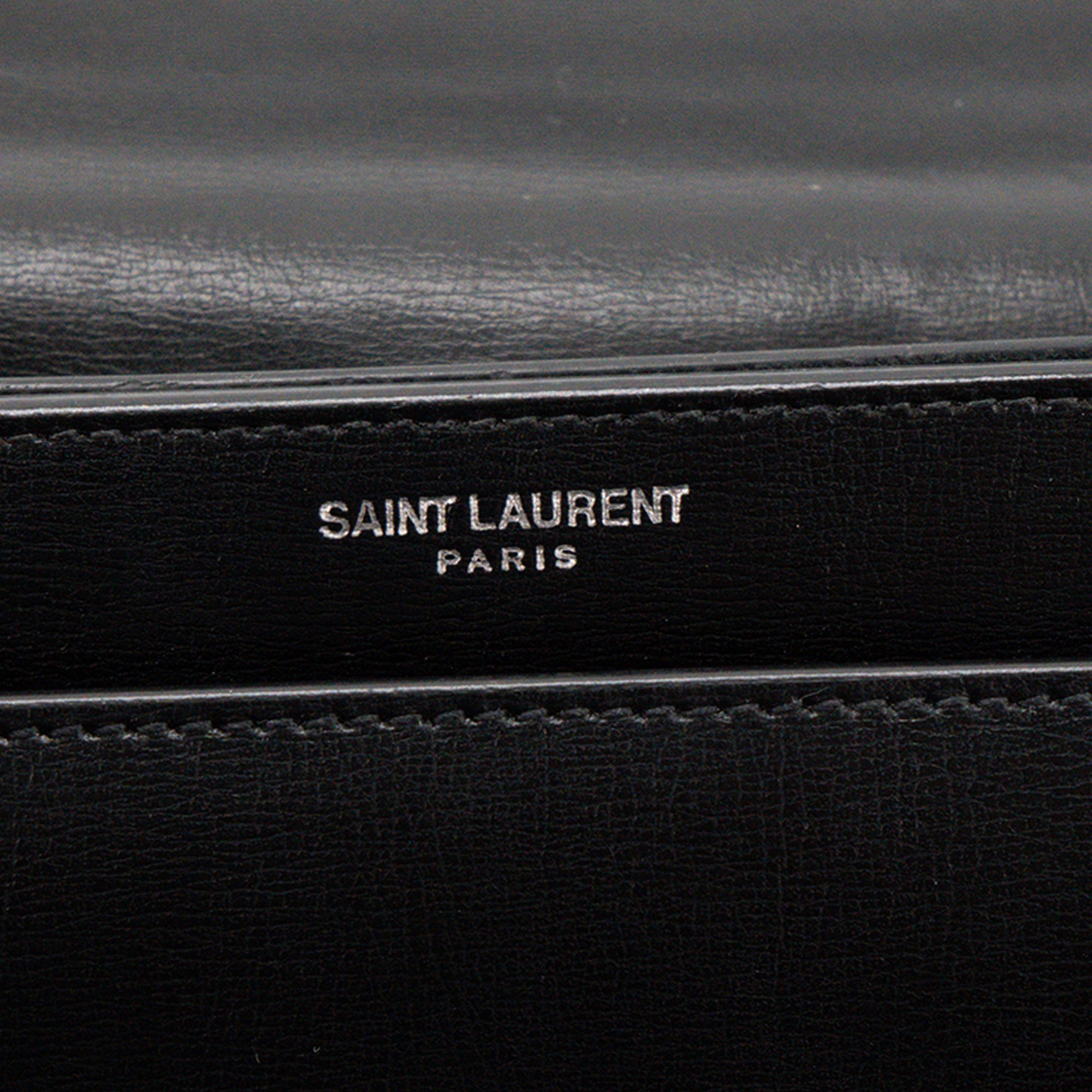 SAINT LAURENT - Sac à bandoulière Sunset Saint Laurent en cuir lisse noir